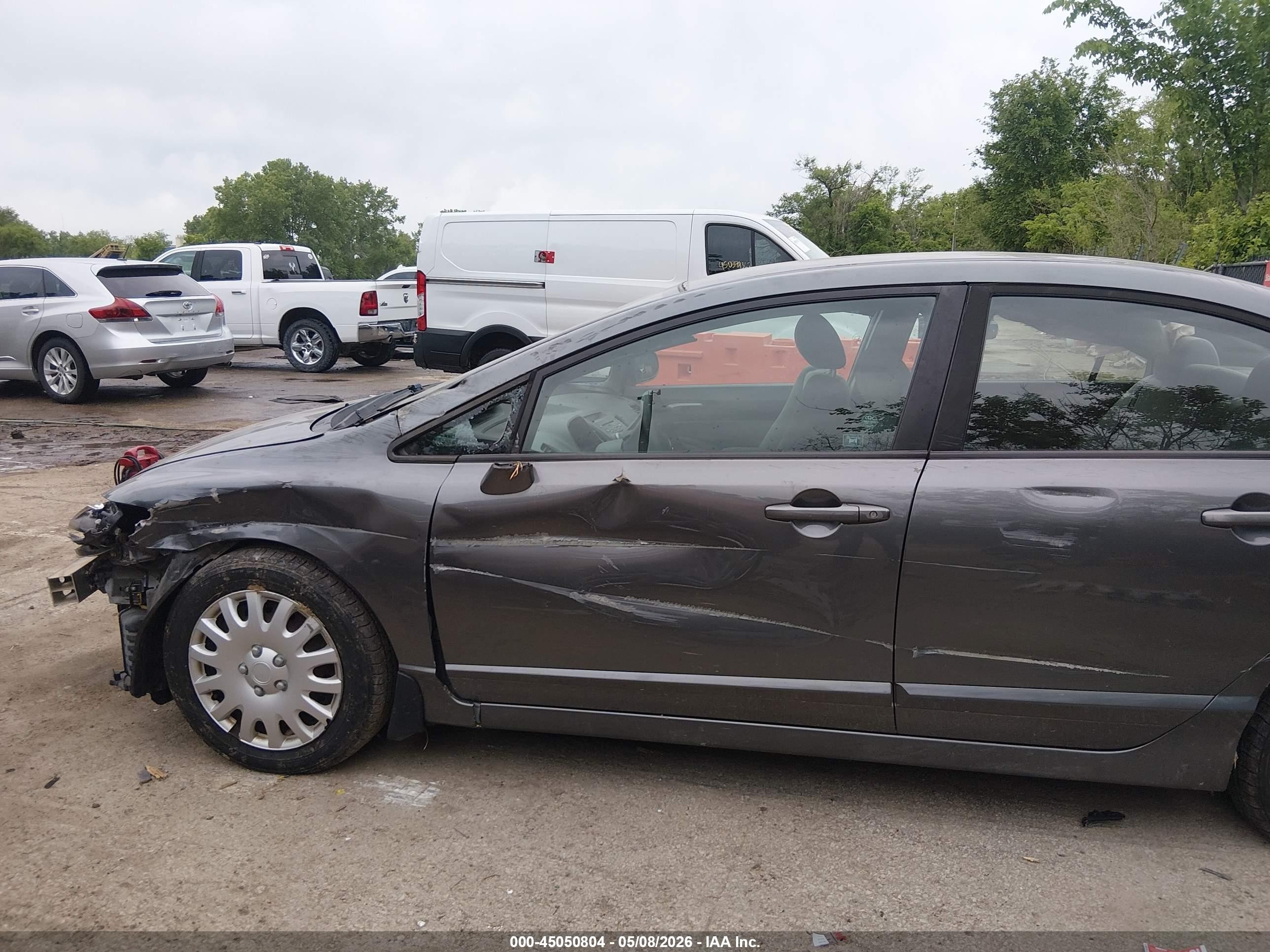 2011 Honda Civic Lx Gray vin: 19XFA1F52BE017635
