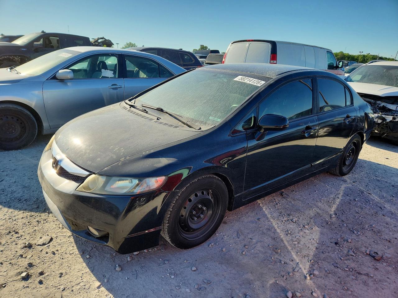 2011 Honda Civic Lx Black vin: 19XFA1F52BE025895