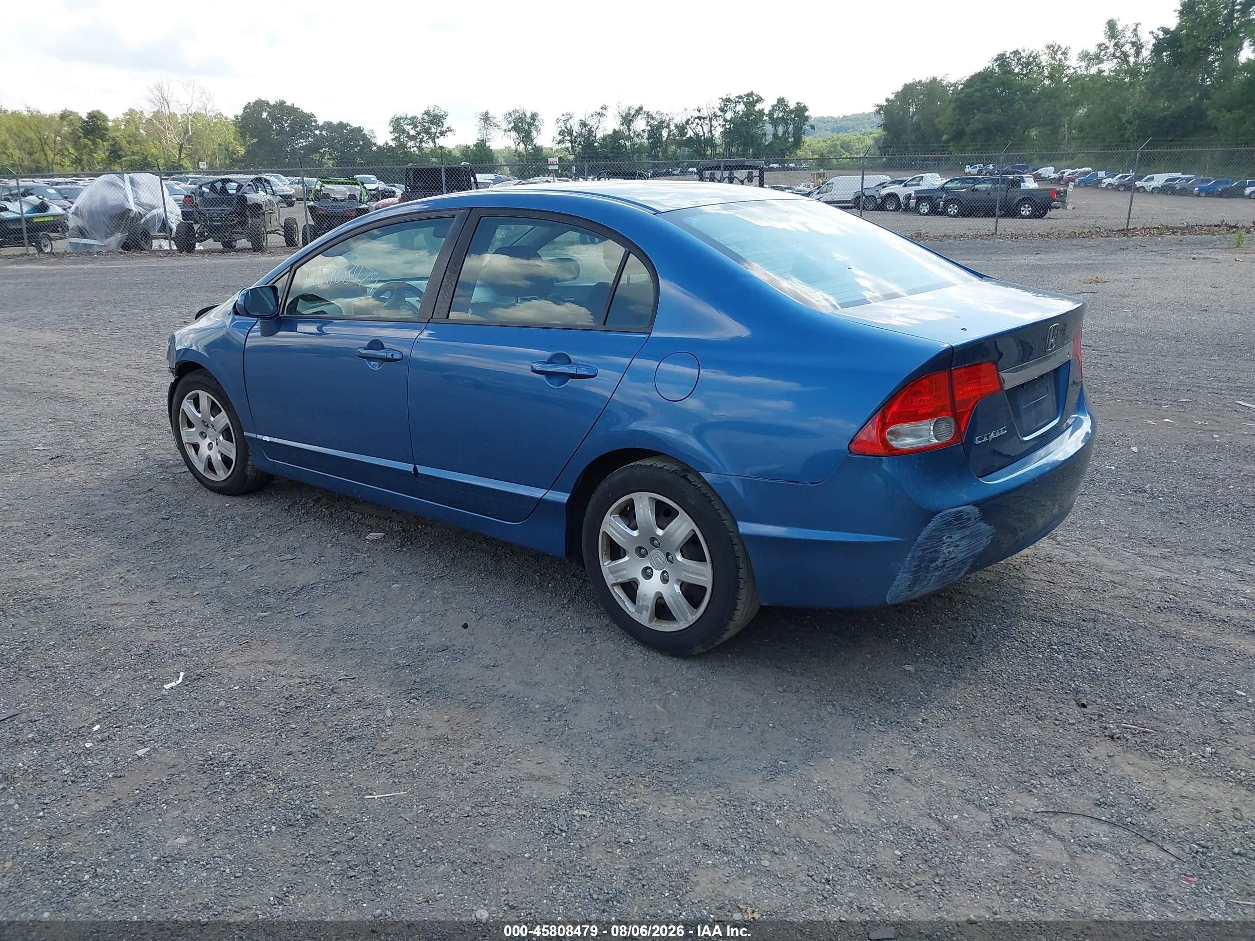2011 Honda Civic Lx Синий vin: 19XFA1F52BE036217