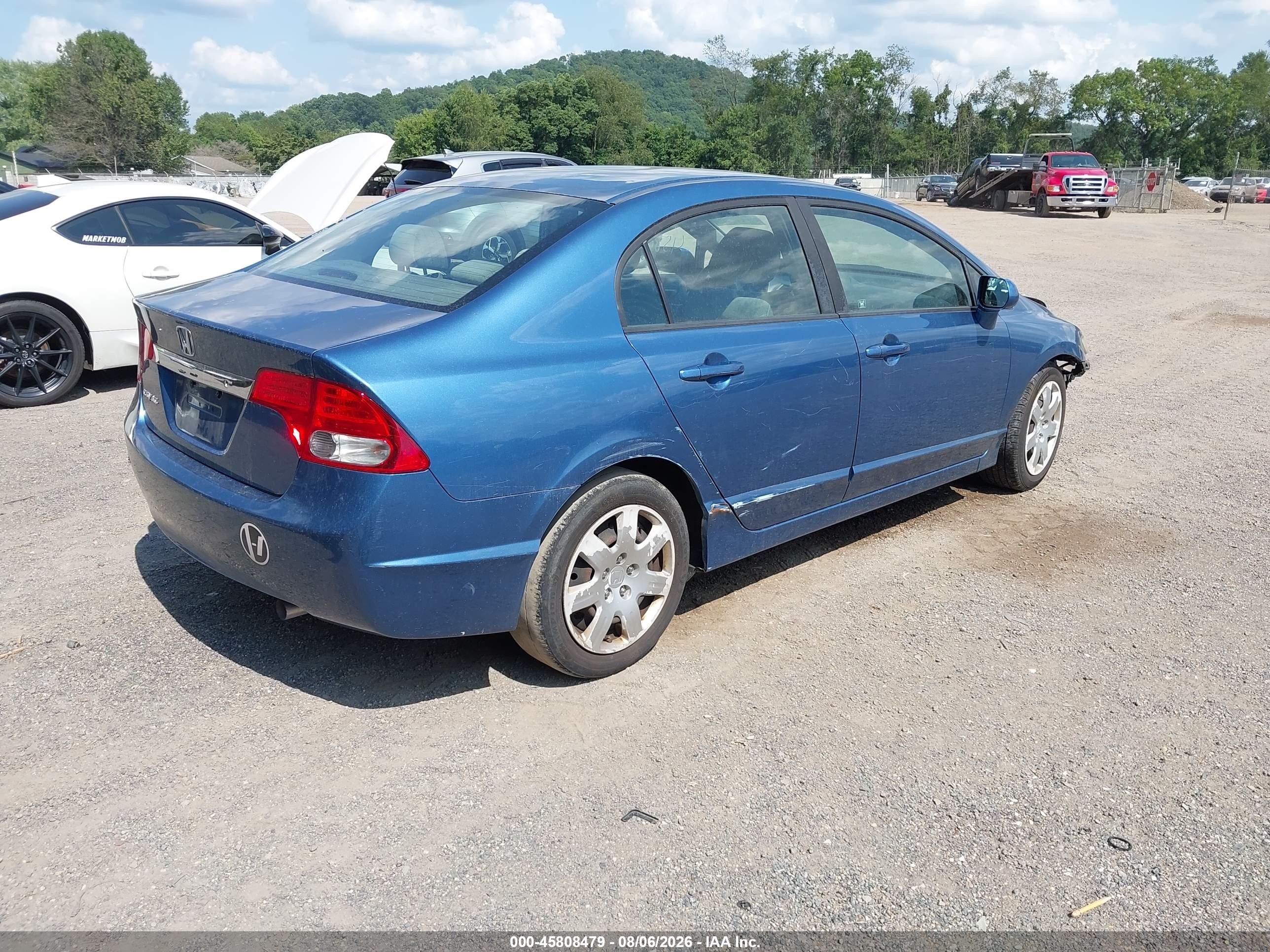2011 Honda Civic Lx Синий vin: 19XFA1F52BE036217