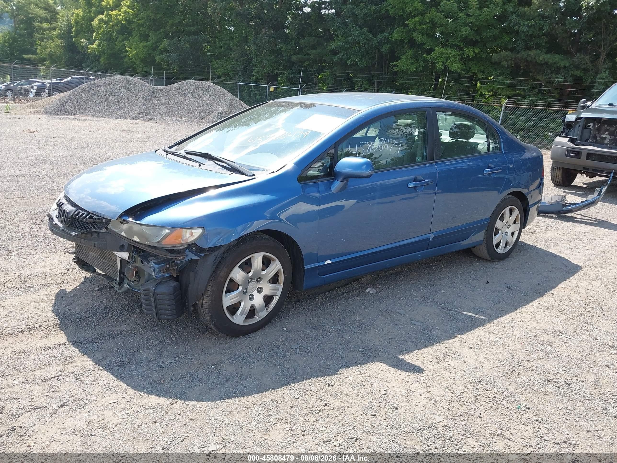 2011 Honda Civic Lx Синий vin: 19XFA1F52BE036217