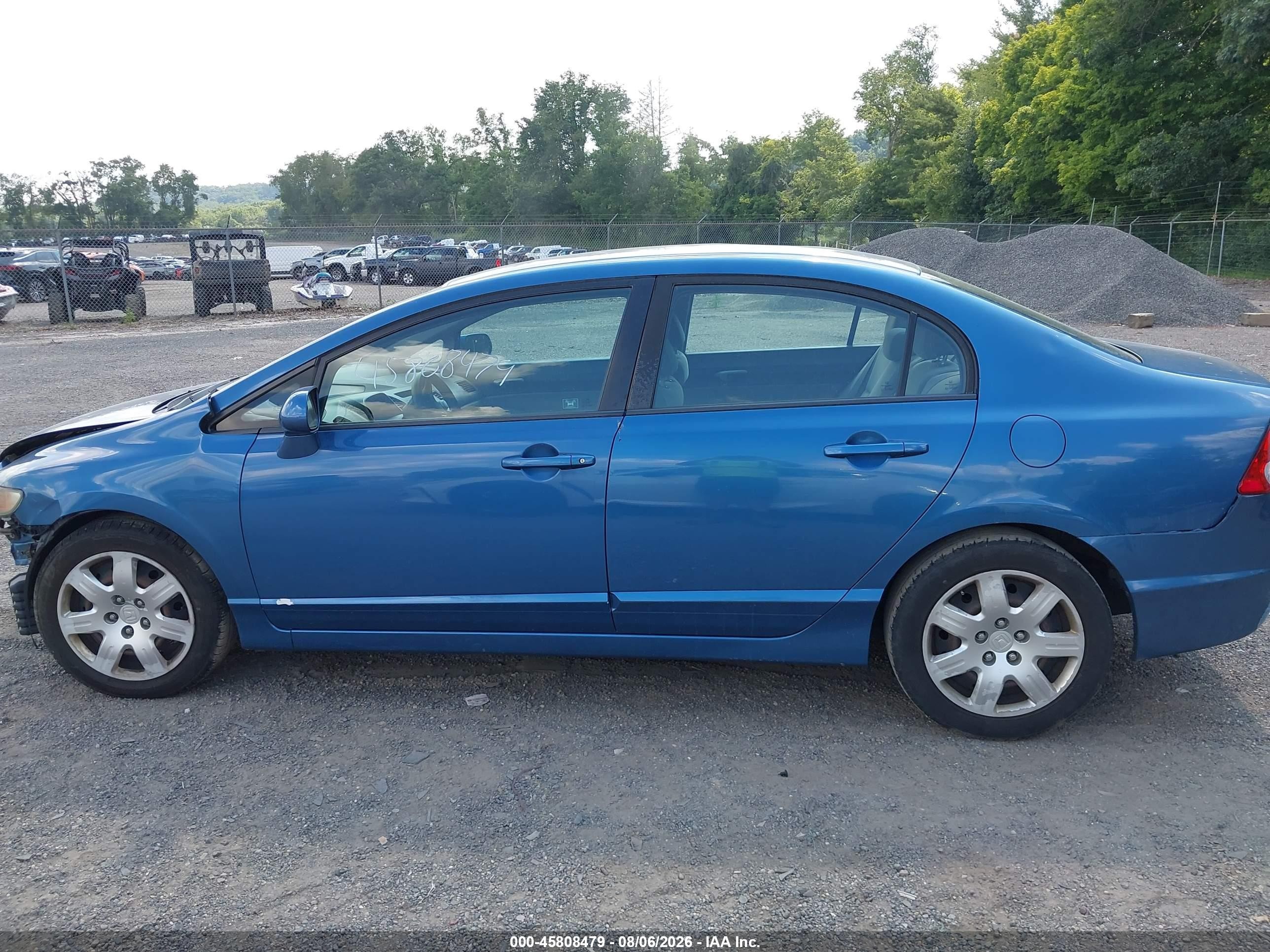 2011 Honda Civic Lx Синий vin: 19XFA1F52BE036217