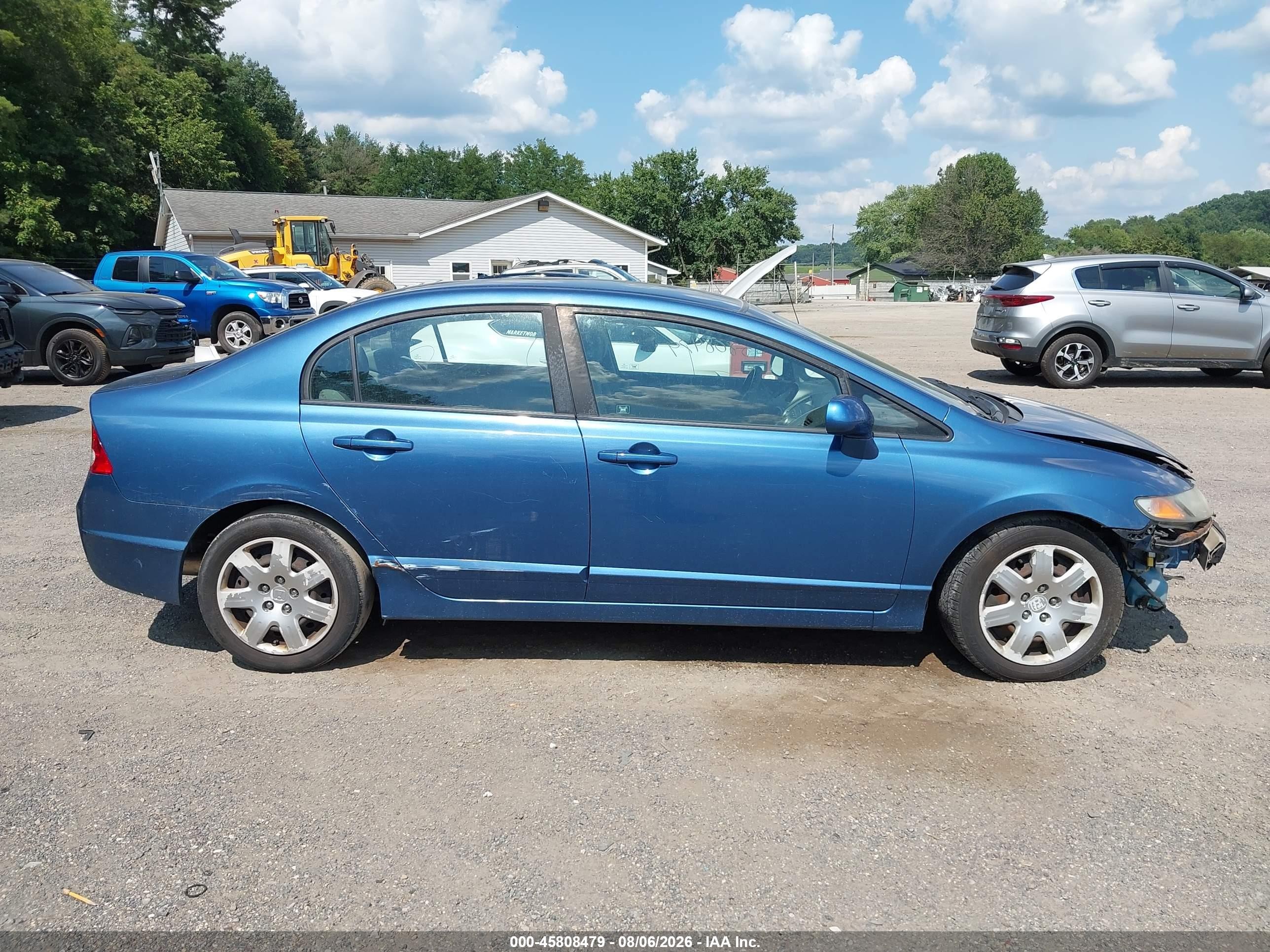 2011 Honda Civic Lx Синий vin: 19XFA1F52BE036217