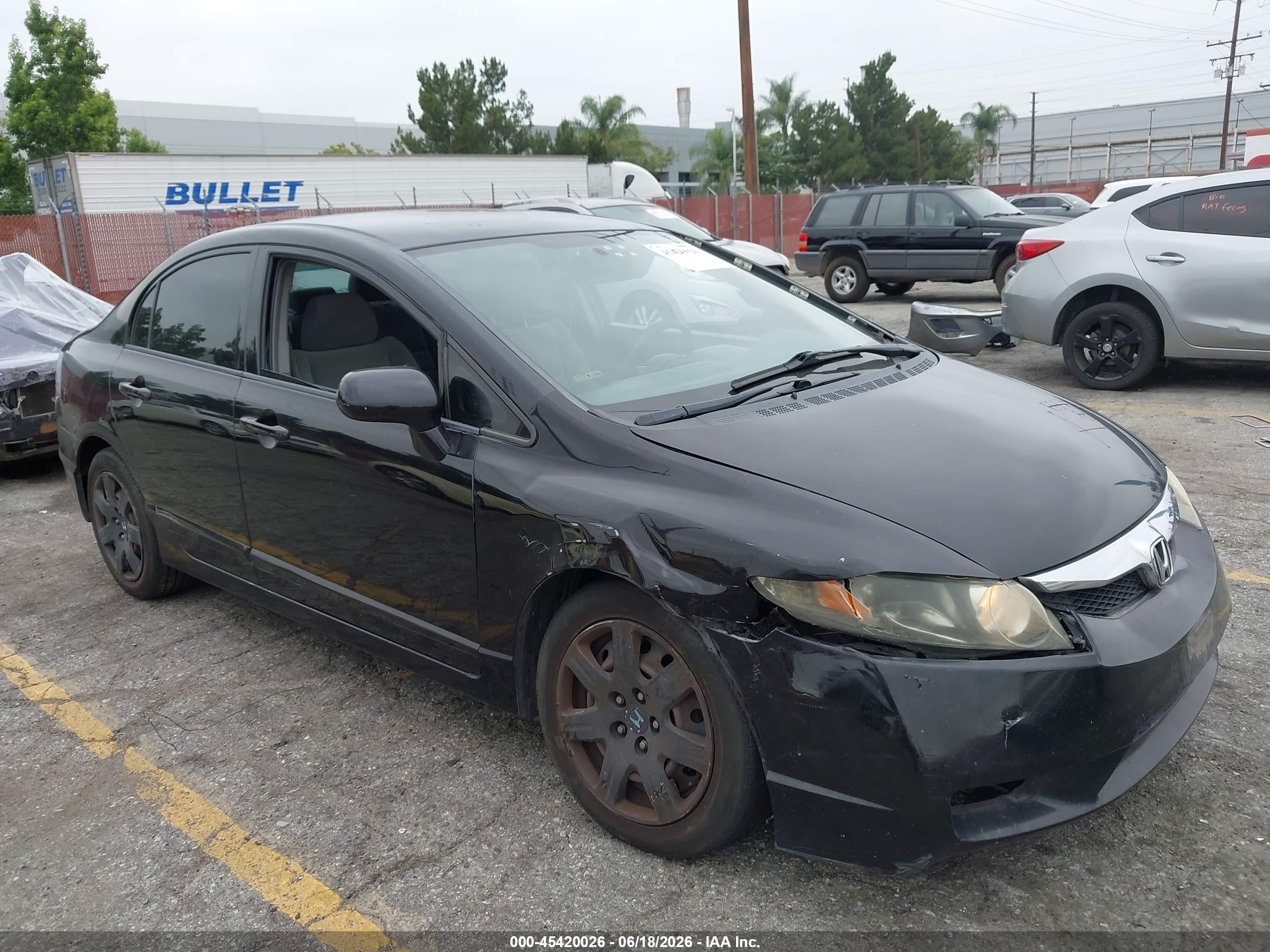 2011 Honda Civic Lx Black vin: 19XFA1F52BE039425