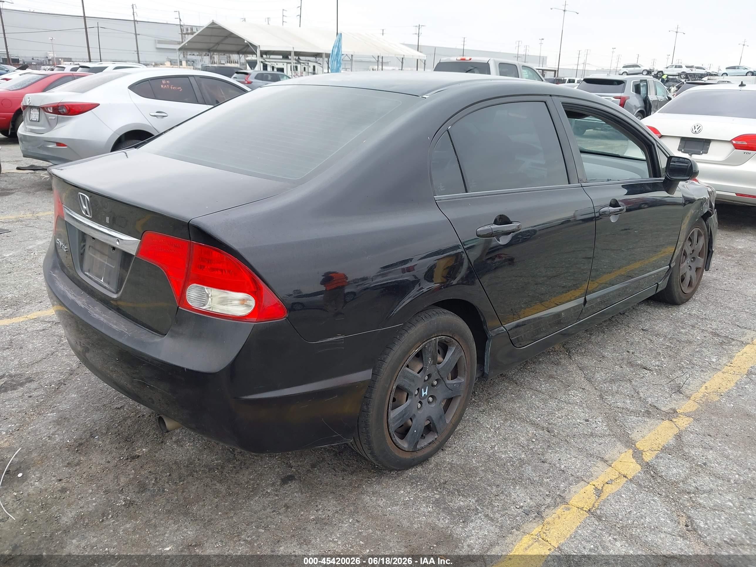 2011 Honda Civic Lx Black vin: 19XFA1F52BE039425