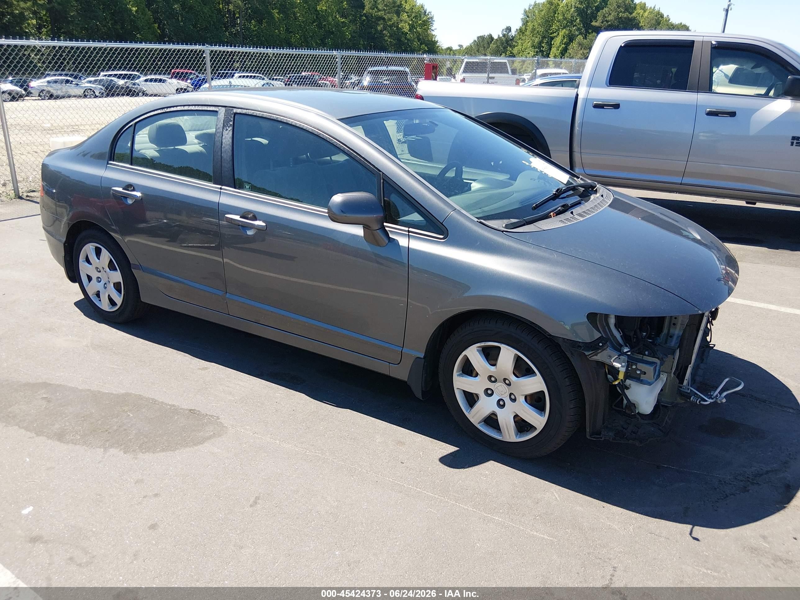 2011 Honda Civic Lx Gray vin: 19XFA1F52BE041031