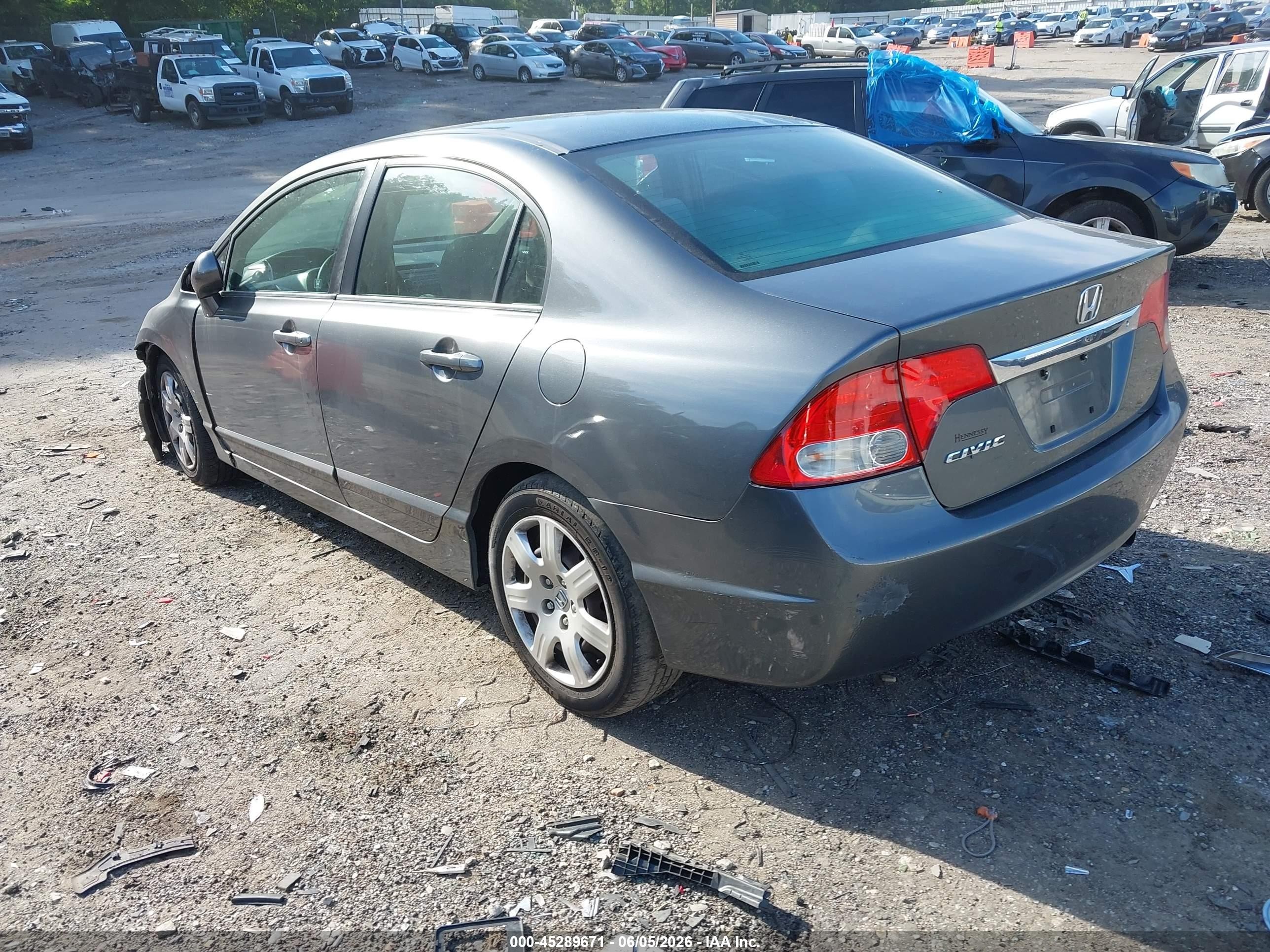2011 Honda Civic Lx Gray vin: 19XFA1F52BE049162