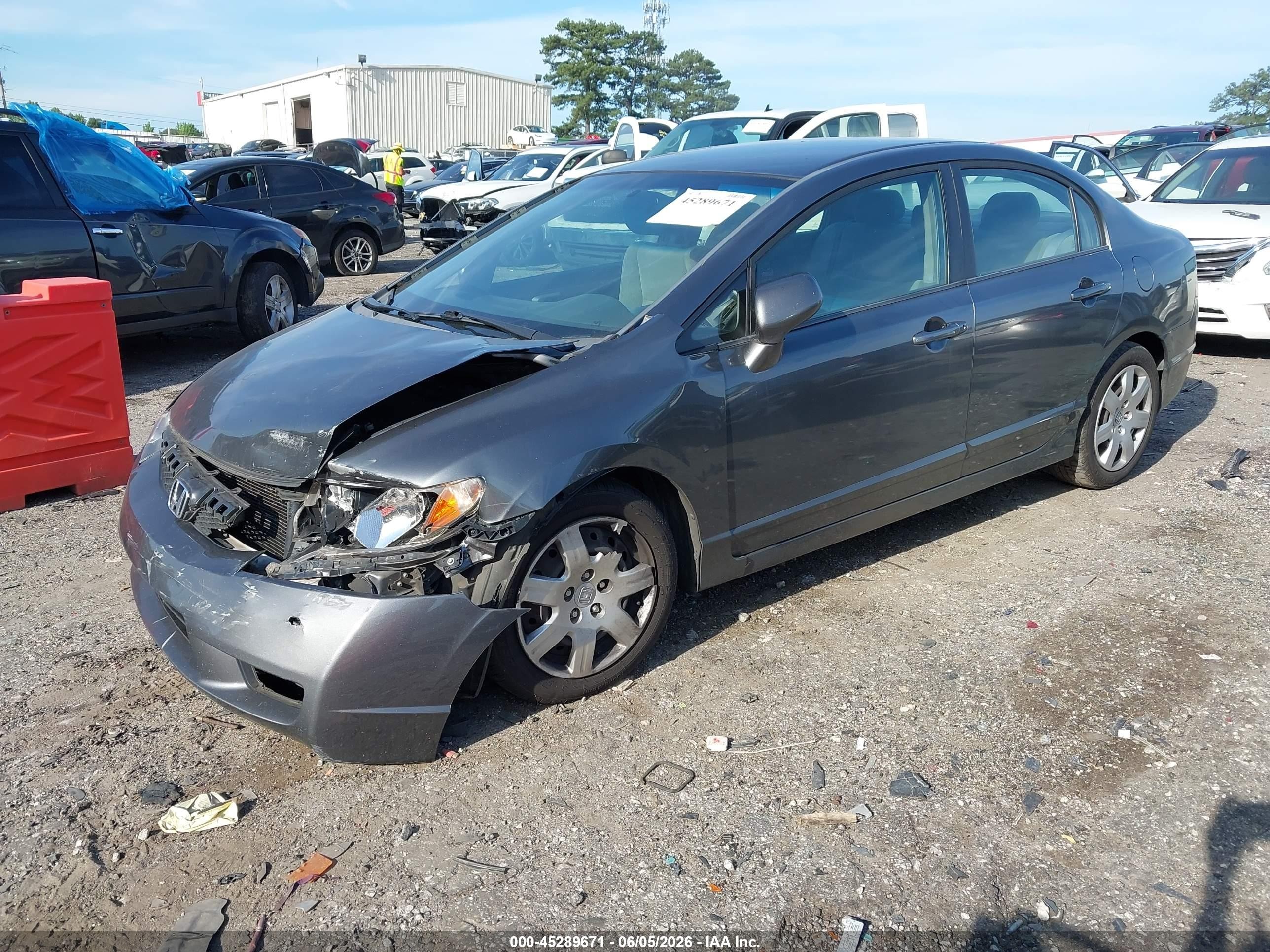 2011 Honda Civic Lx Gray vin: 19XFA1F52BE049162