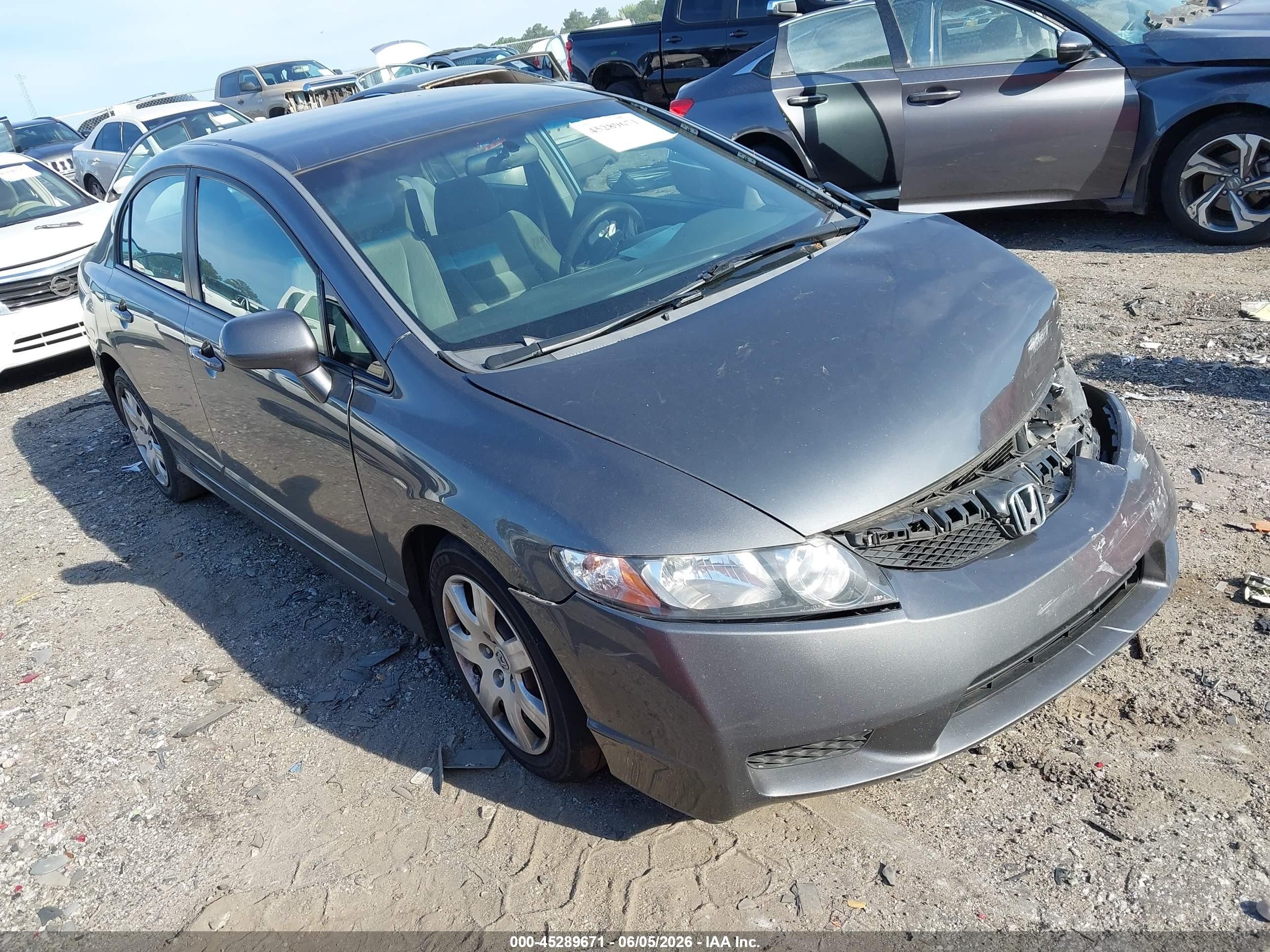 2011 Honda Civic Lx Gray vin: 19XFA1F52BE049162