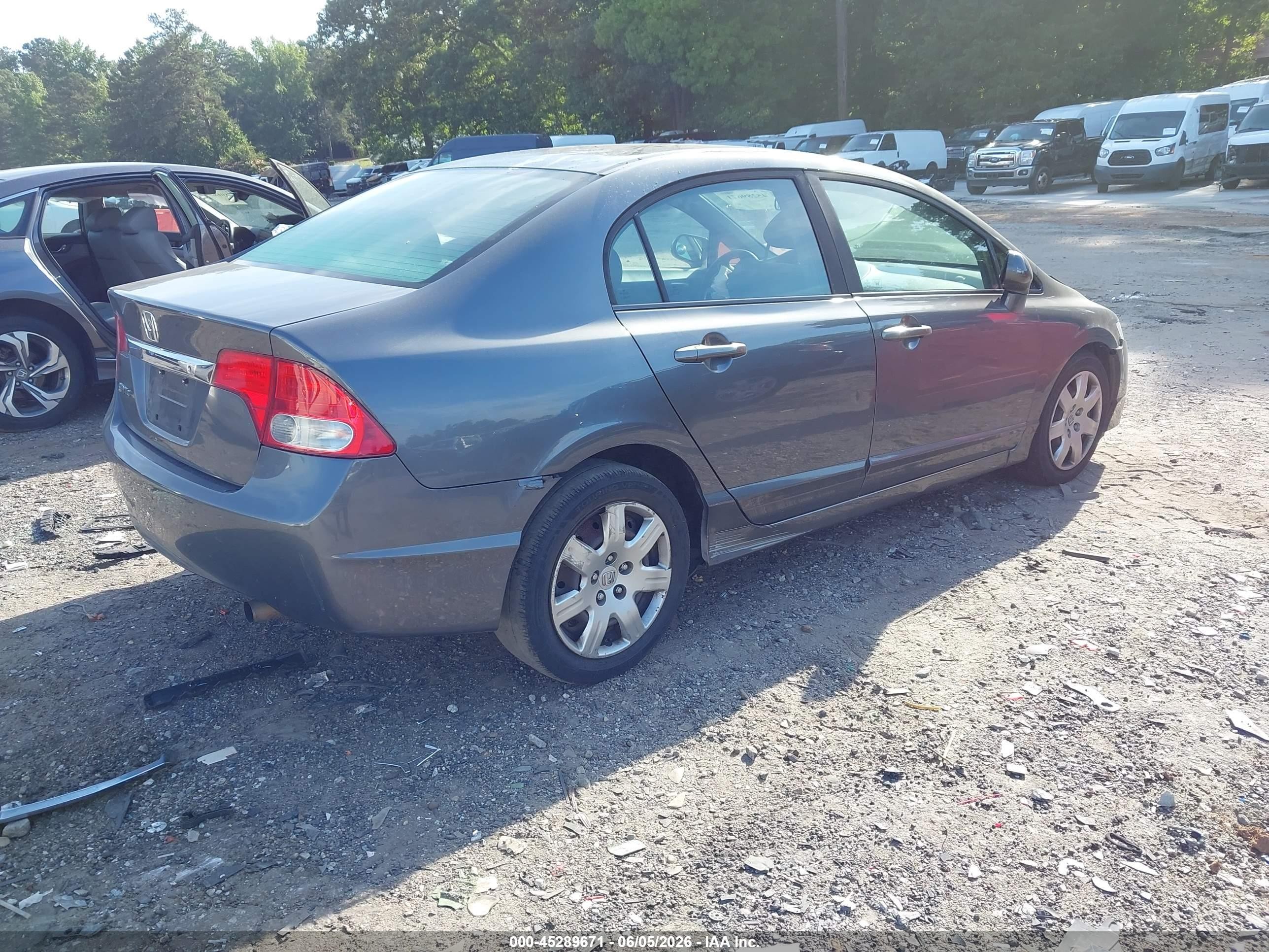 2011 Honda Civic Lx Gray vin: 19XFA1F52BE049162