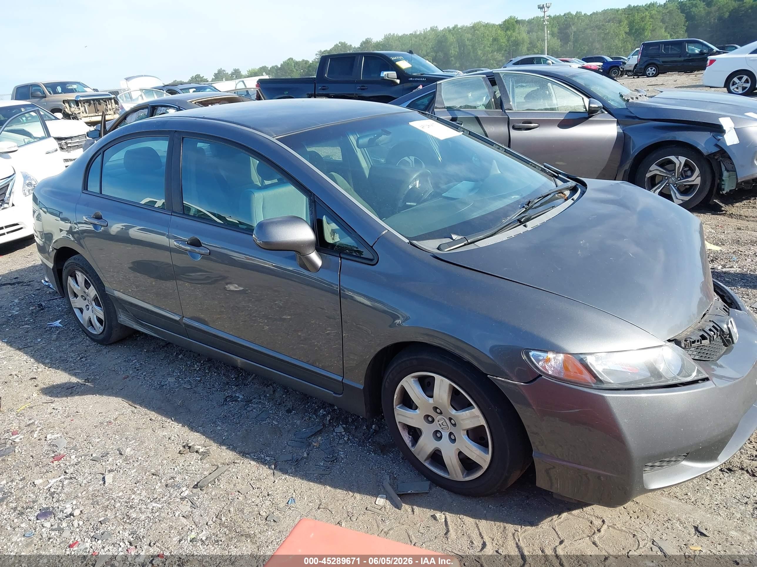 2011 Honda Civic Lx Gray vin: 19XFA1F52BE049162