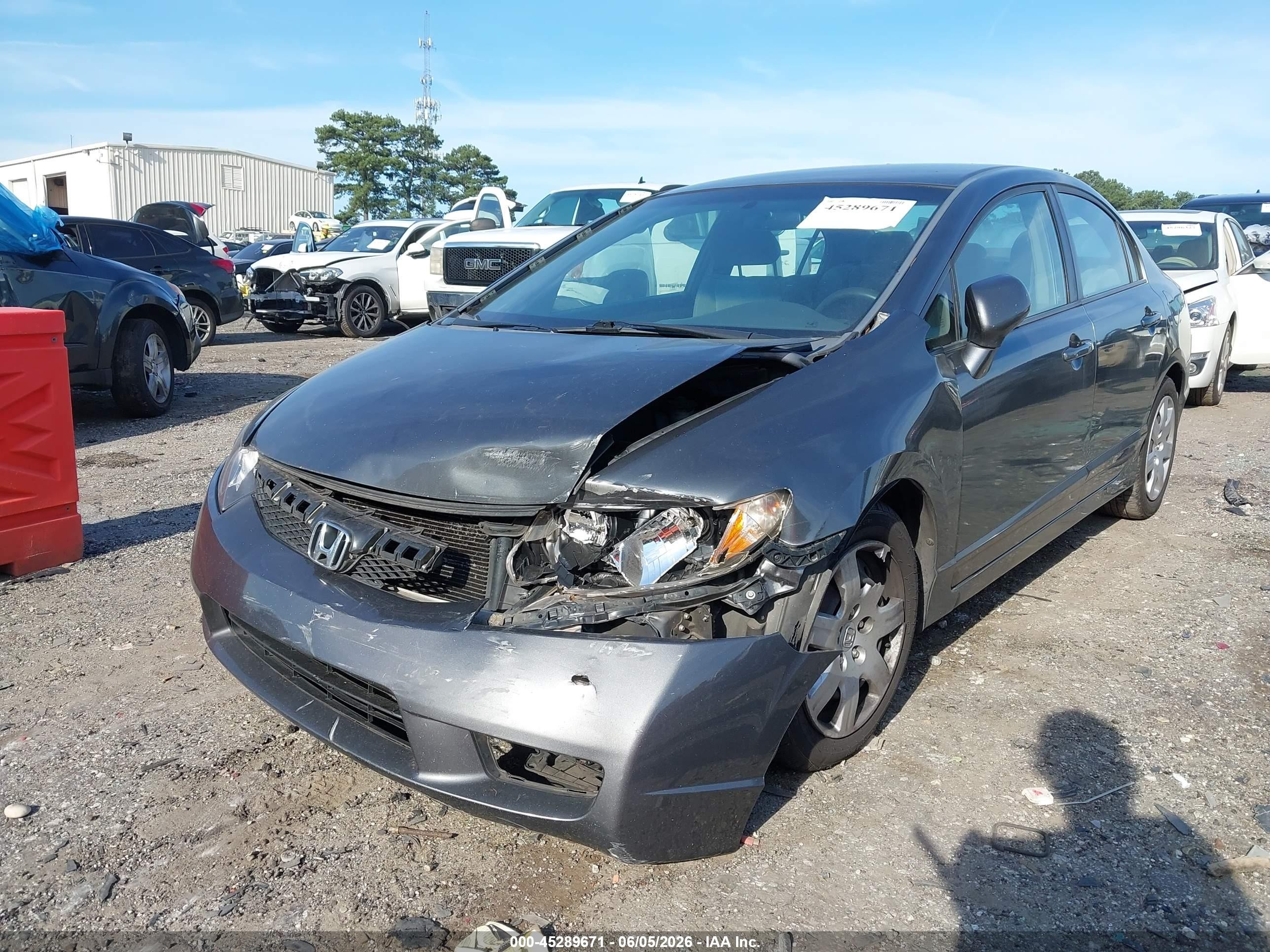 2011 Honda Civic Lx Gray vin: 19XFA1F52BE049162