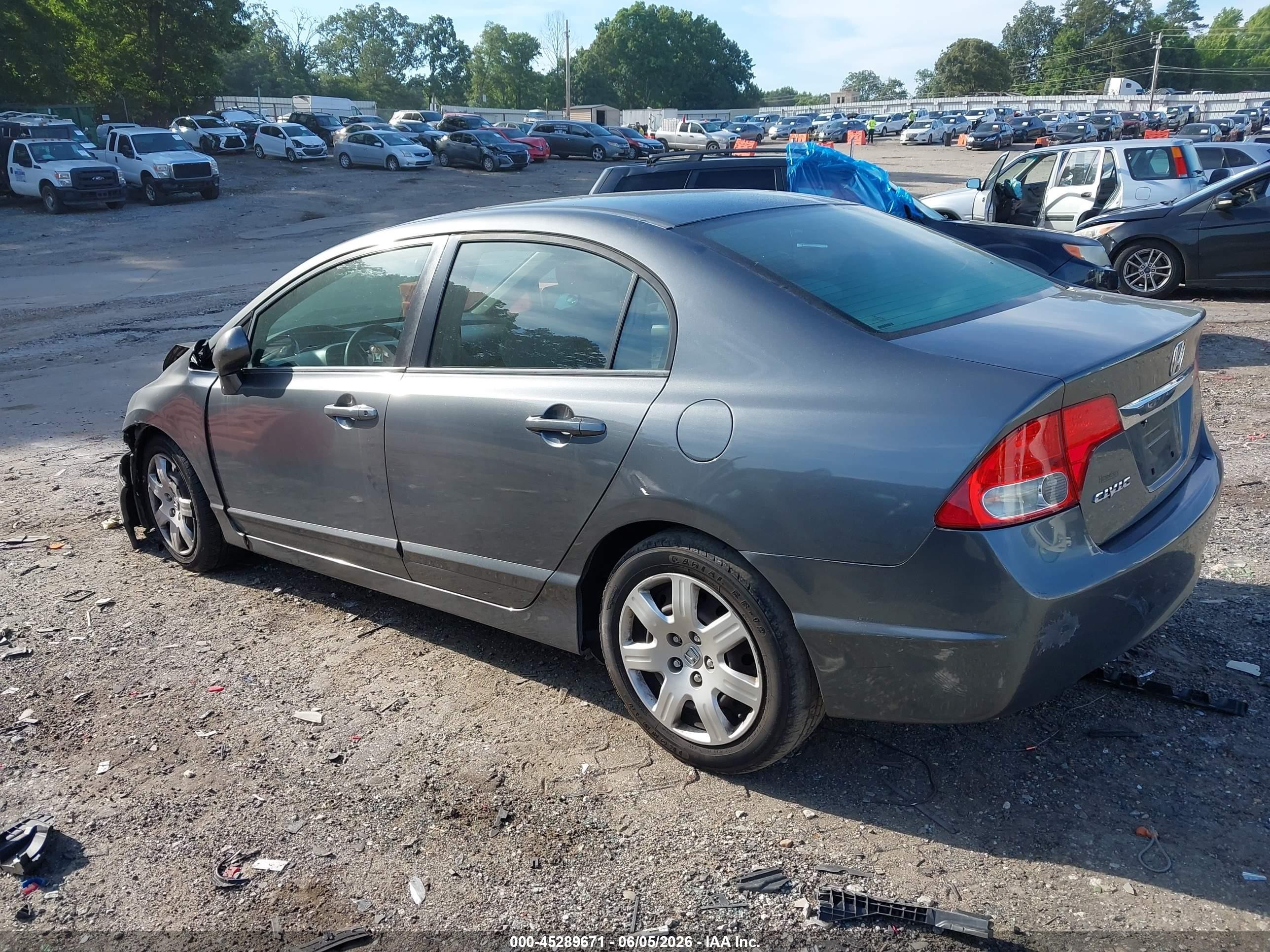 2011 Honda Civic Lx Gray vin: 19XFA1F52BE049162