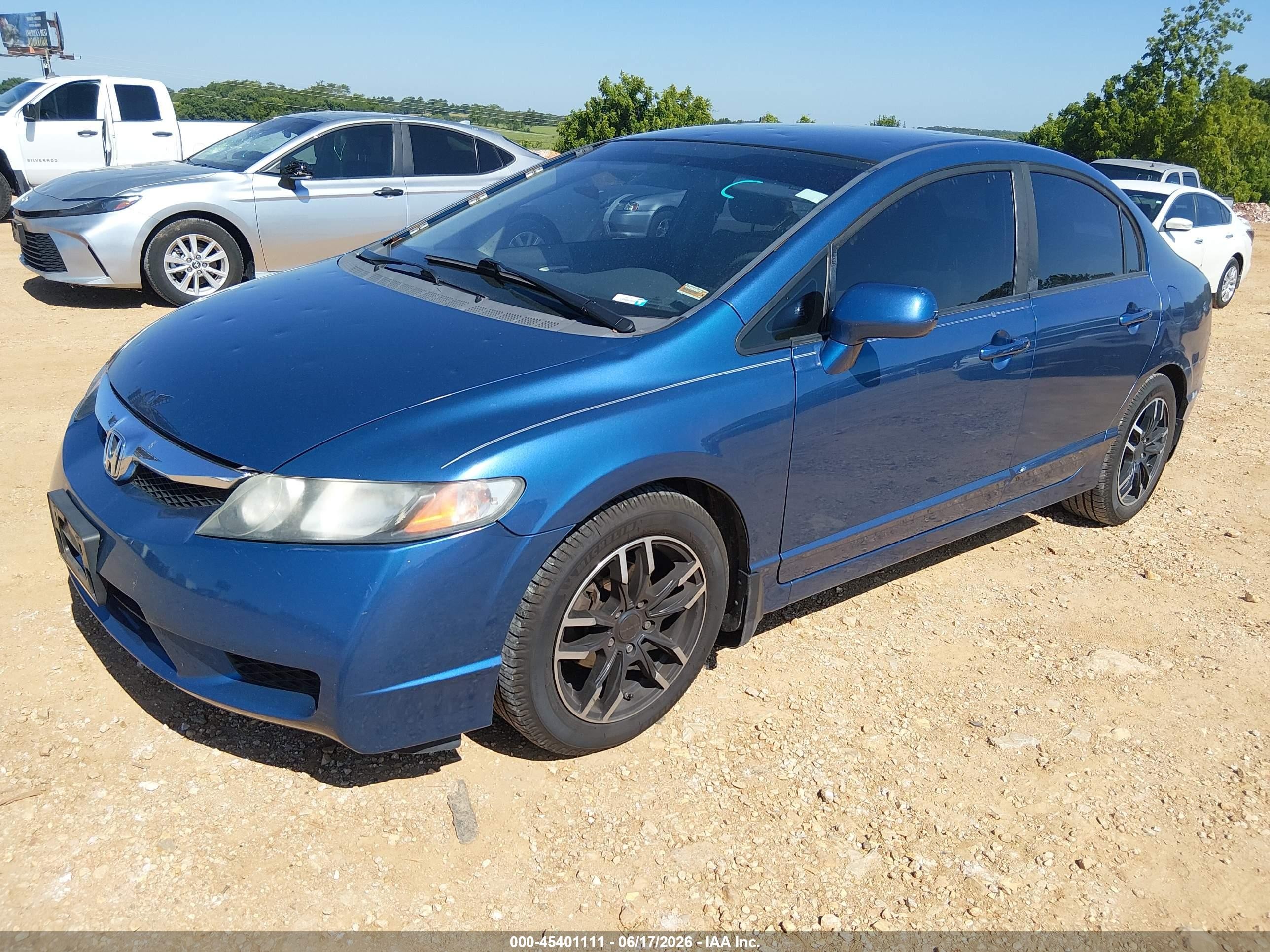 2010 Honda Civic Lx Blue vin: 19XFA1F53AE007890