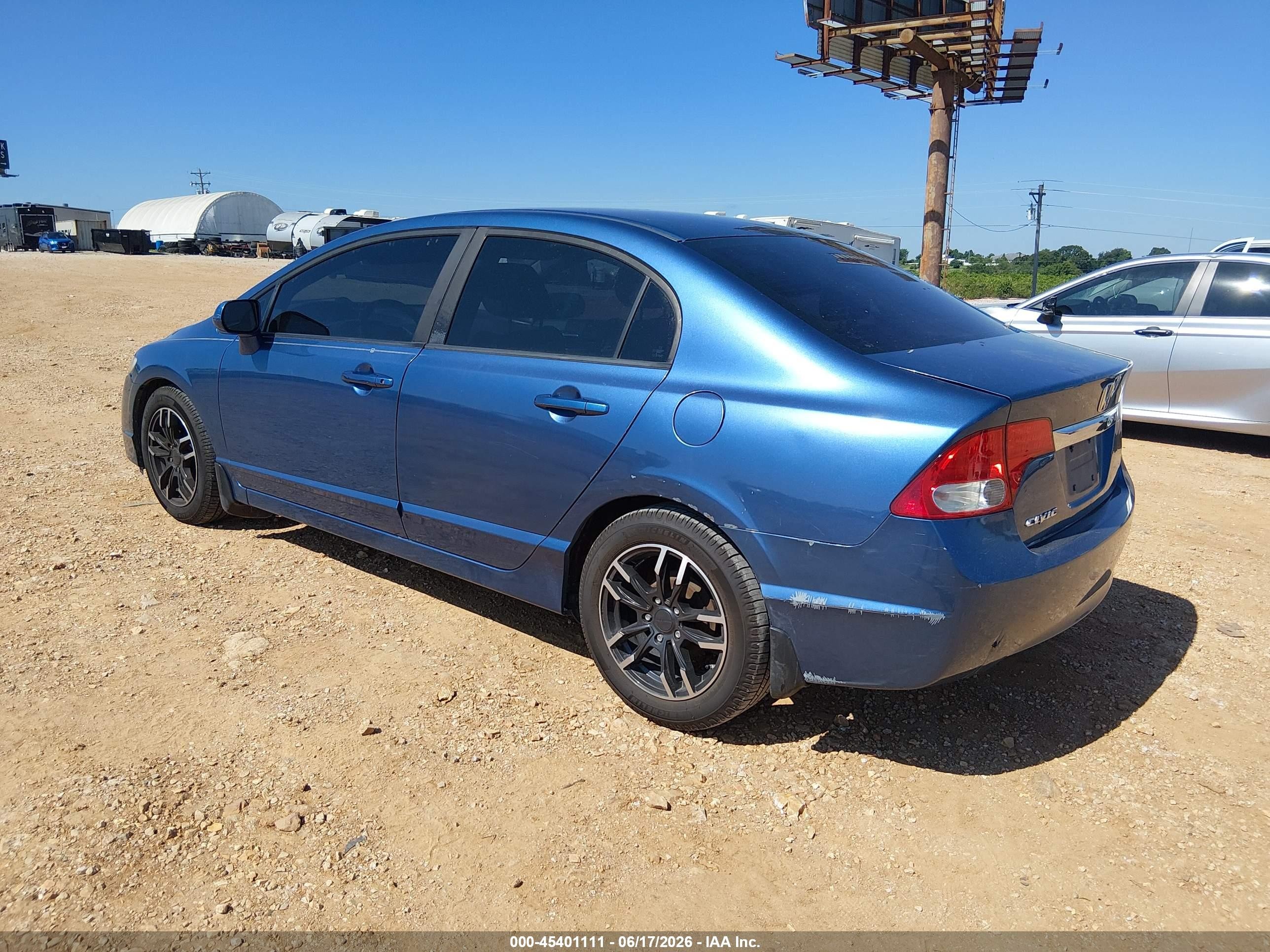 2010 Honda Civic Lx Blue vin: 19XFA1F53AE007890
