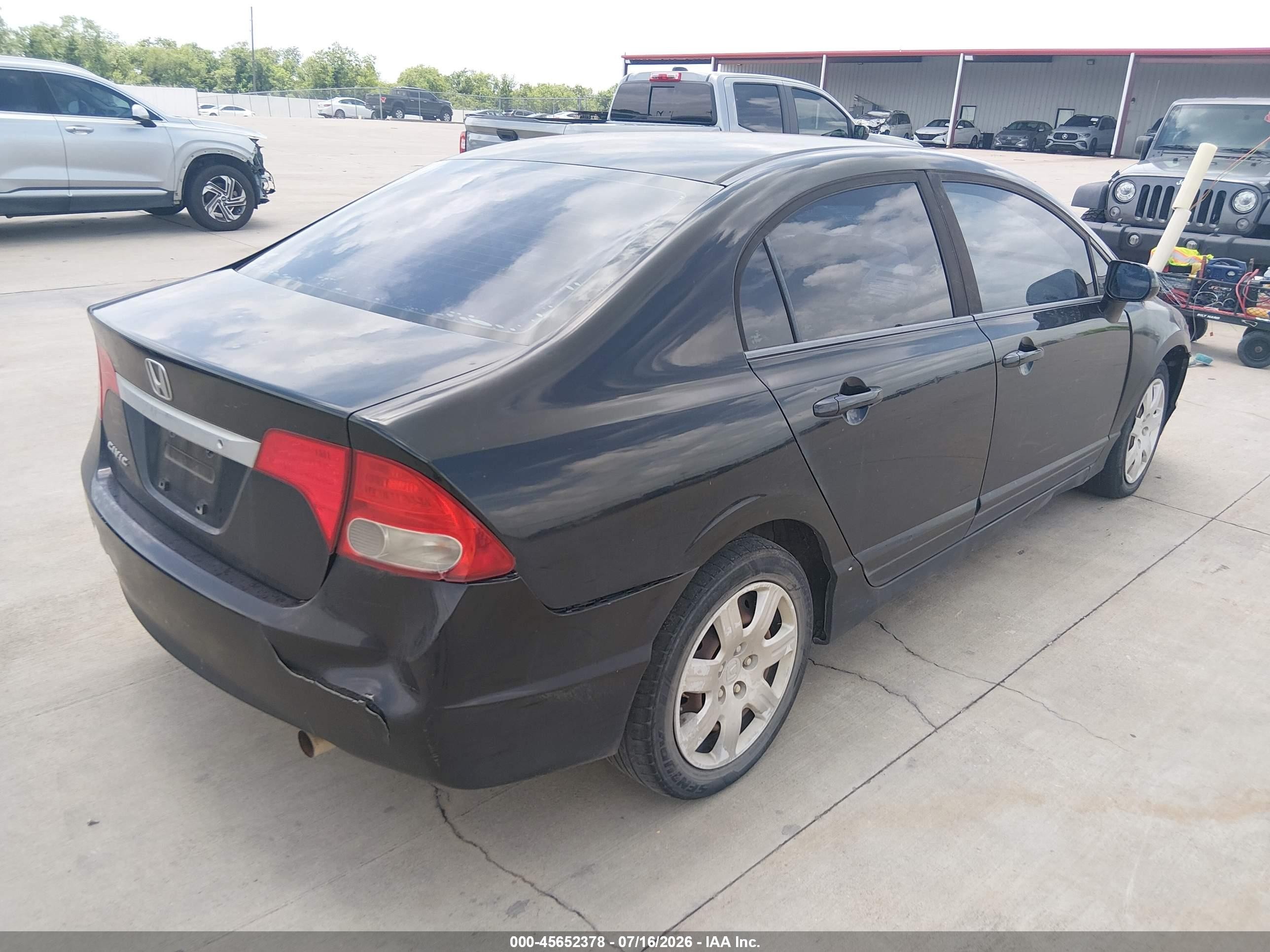 2010 Honda Civic Lx Black vin: 19XFA1F53AE021630