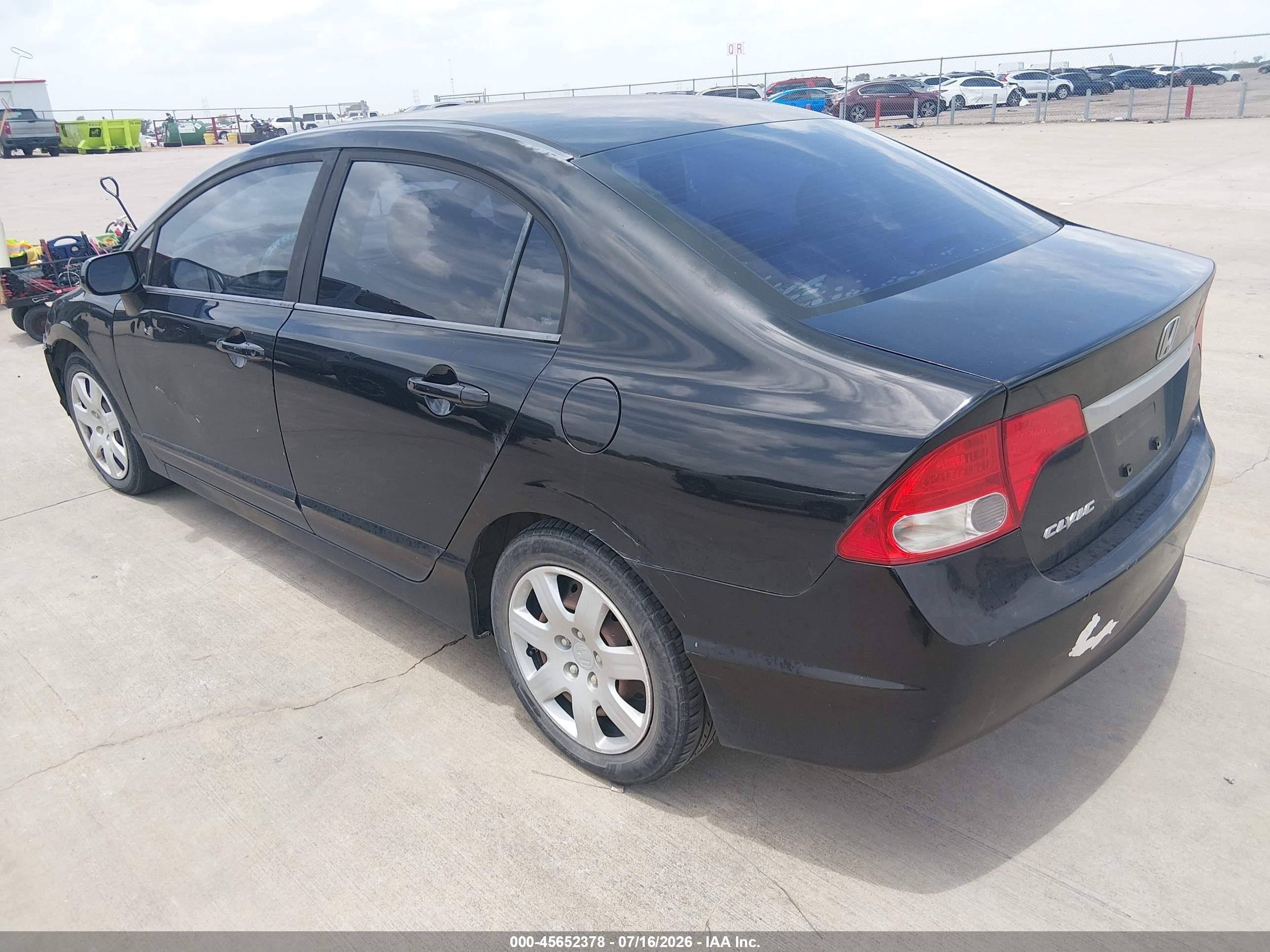 2010 Honda Civic Lx Black vin: 19XFA1F53AE021630