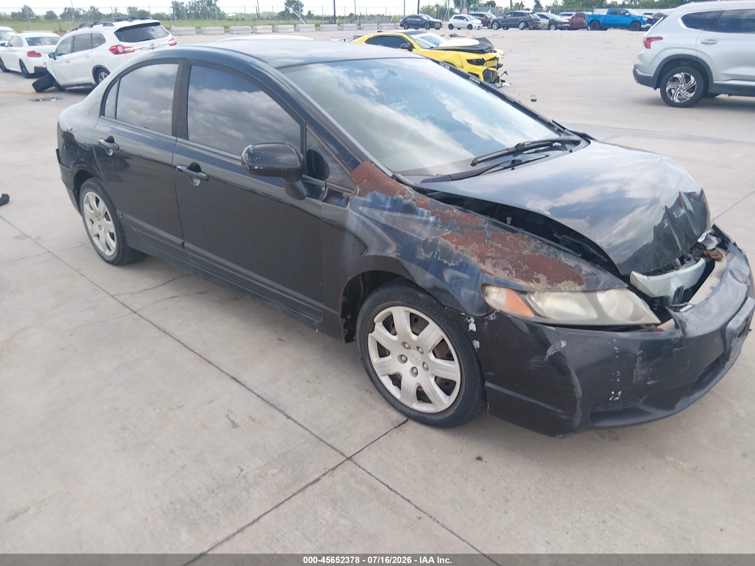 2010 Honda Civic Lx Black vin: 19XFA1F53AE021630