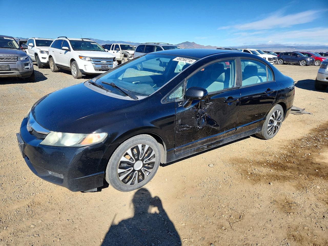 2010 Honda Civic Lx Black vin: 19XFA1F53AE024656