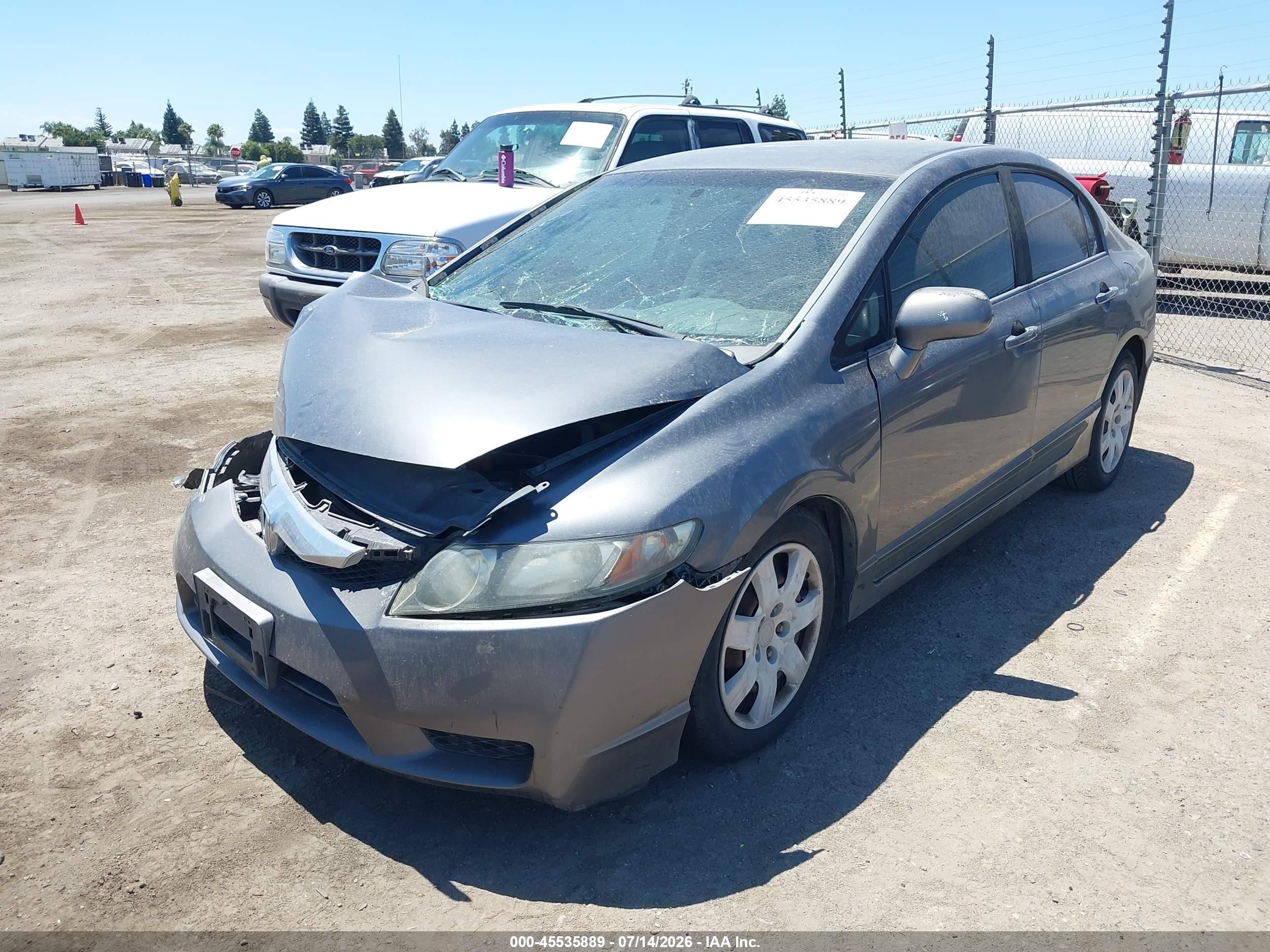2010 Honda Civic Lx Gray vin: 19XFA1F53AE037617