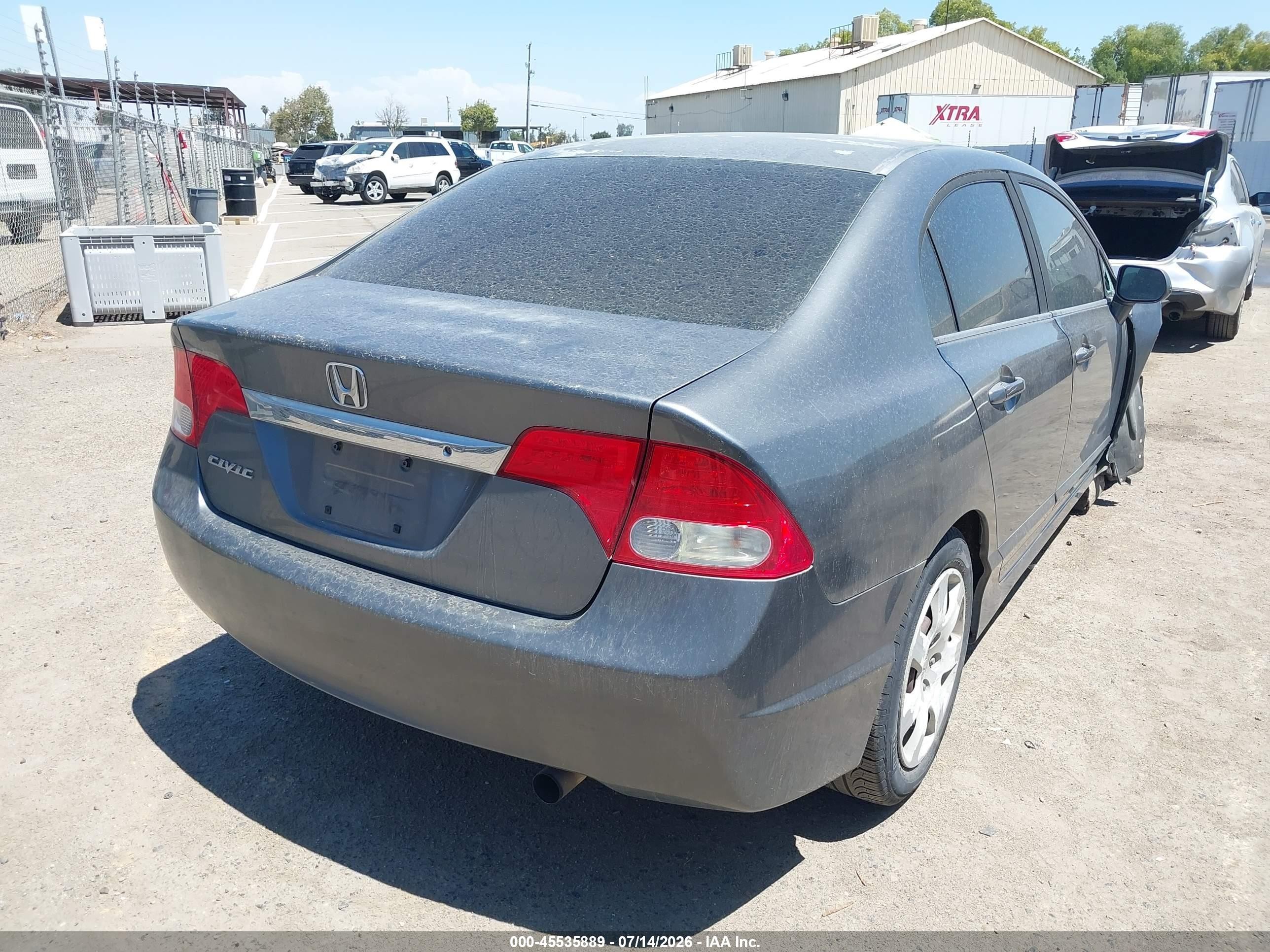 2010 Honda Civic Lx Gray vin: 19XFA1F53AE037617