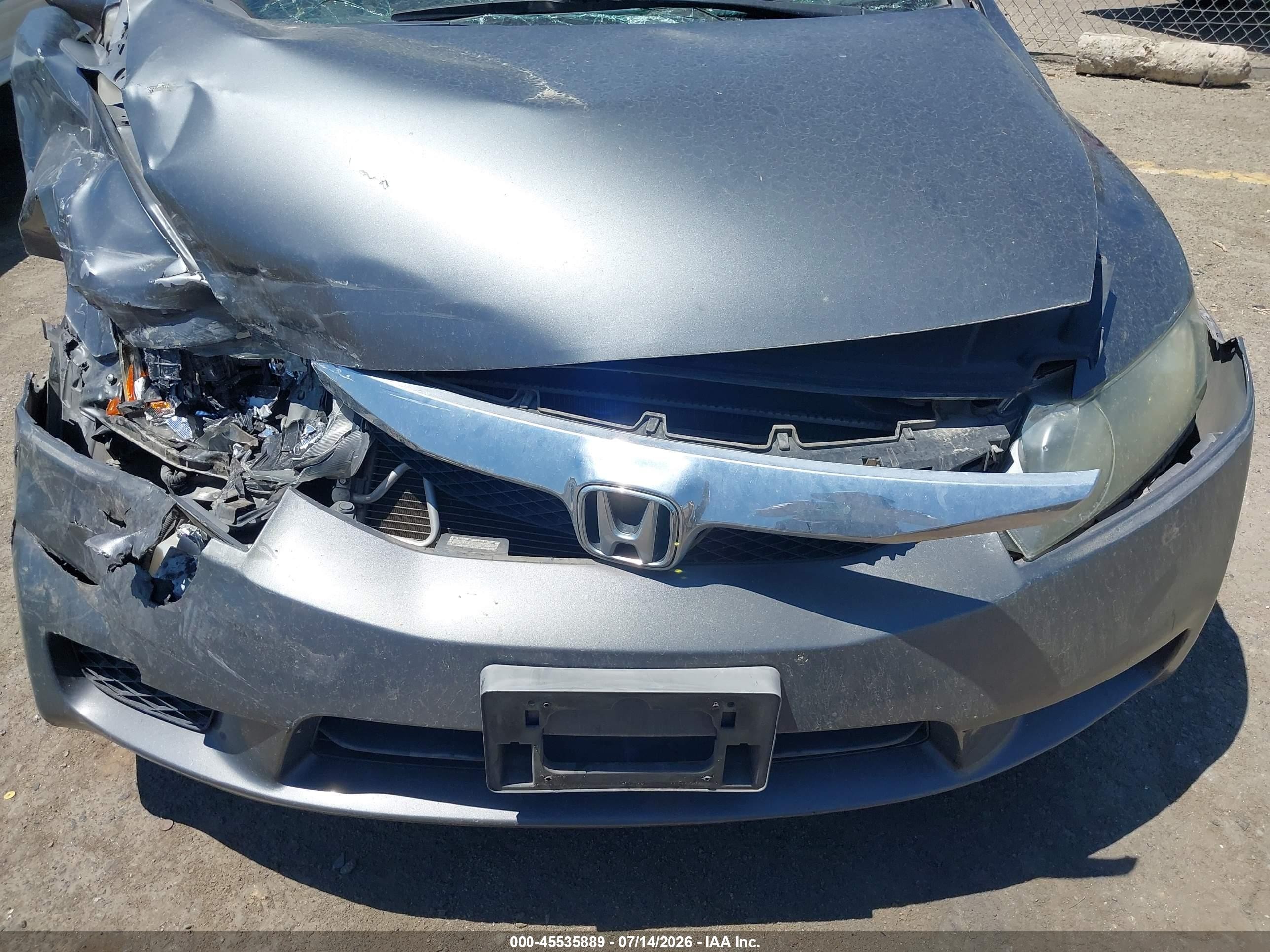 2010 Honda Civic Lx Gray vin: 19XFA1F53AE037617