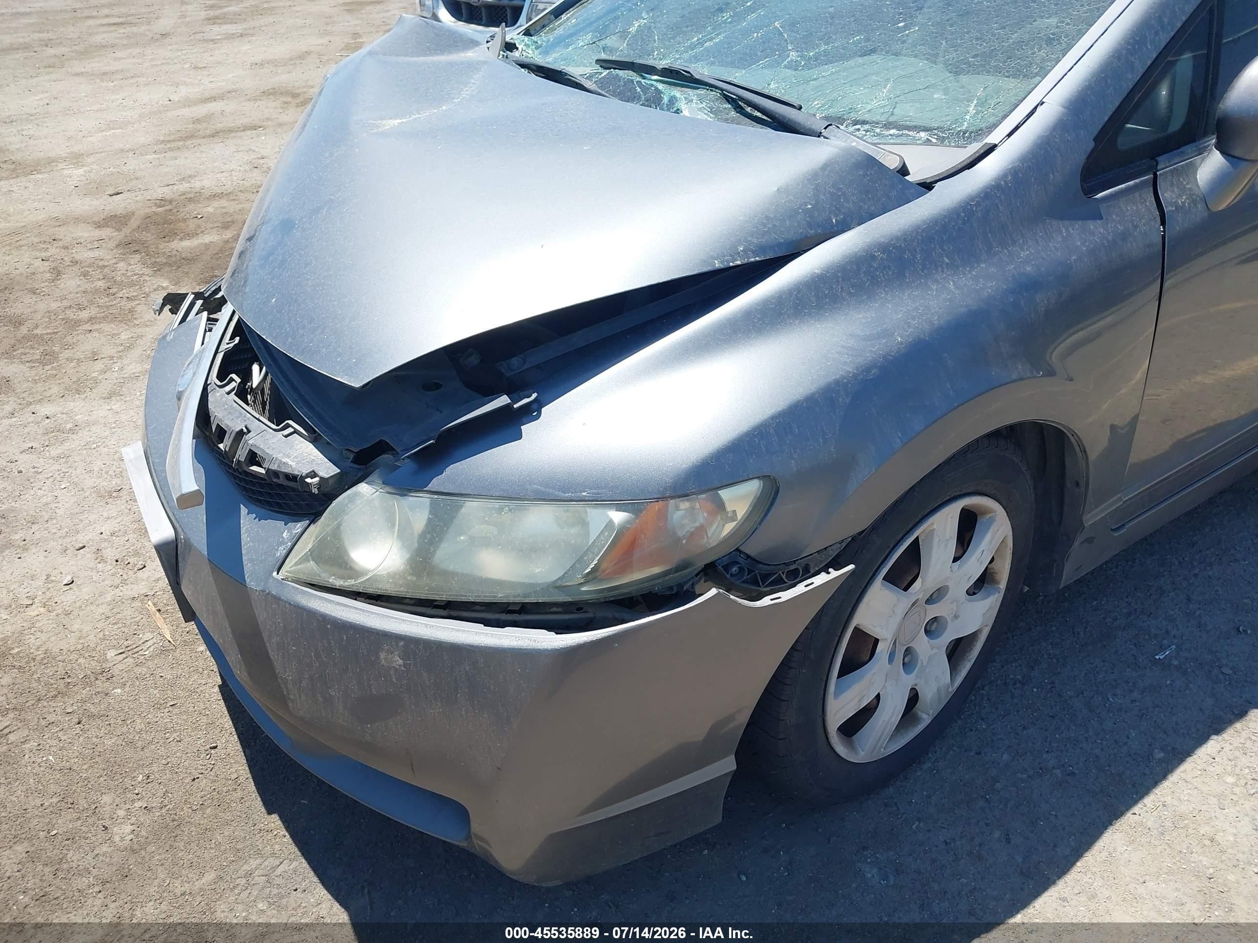 2010 Honda Civic Lx Gray vin: 19XFA1F53AE037617