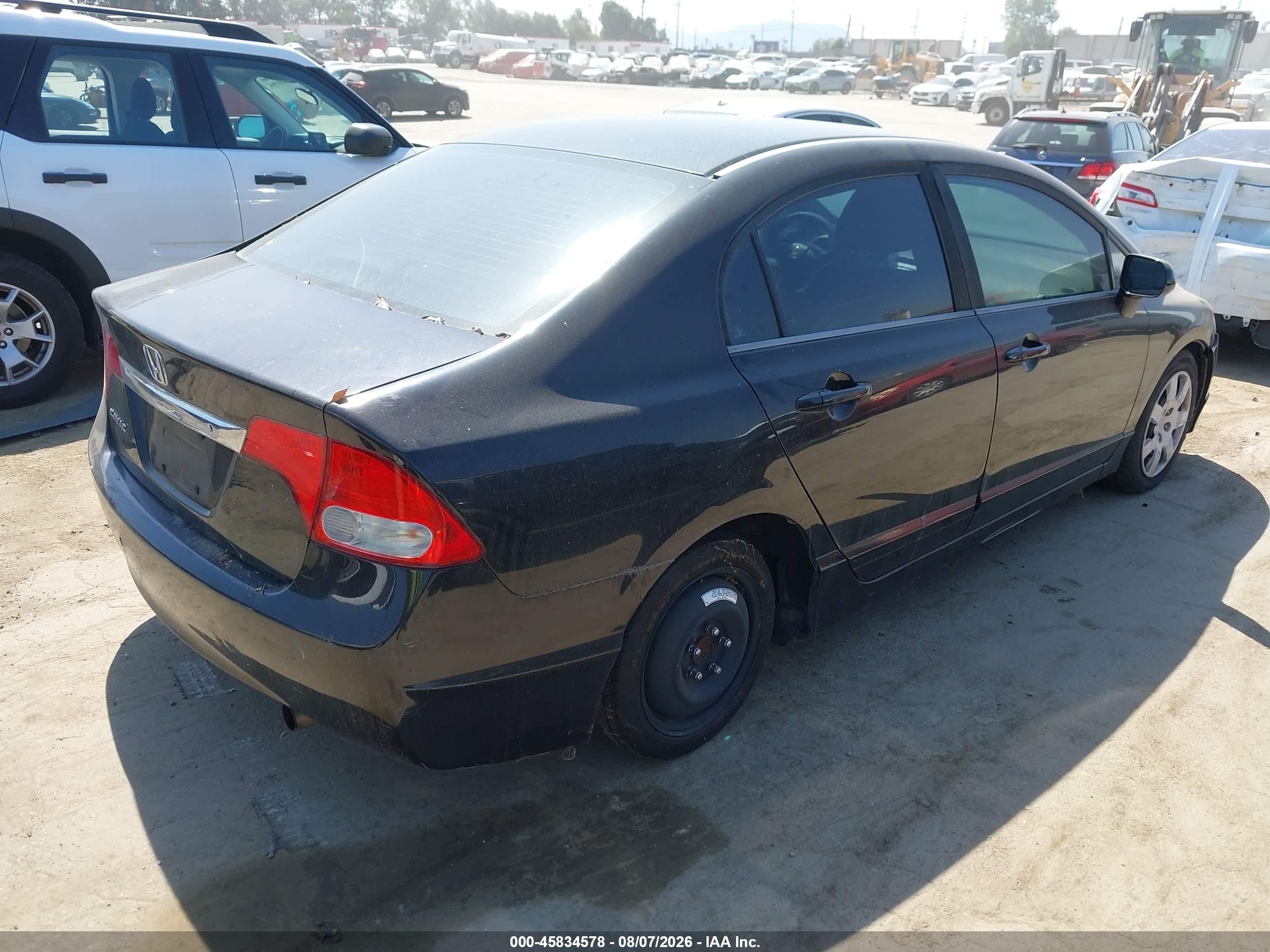 2010 Honda Civic Lx Black vin: 19XFA1F53AE046270