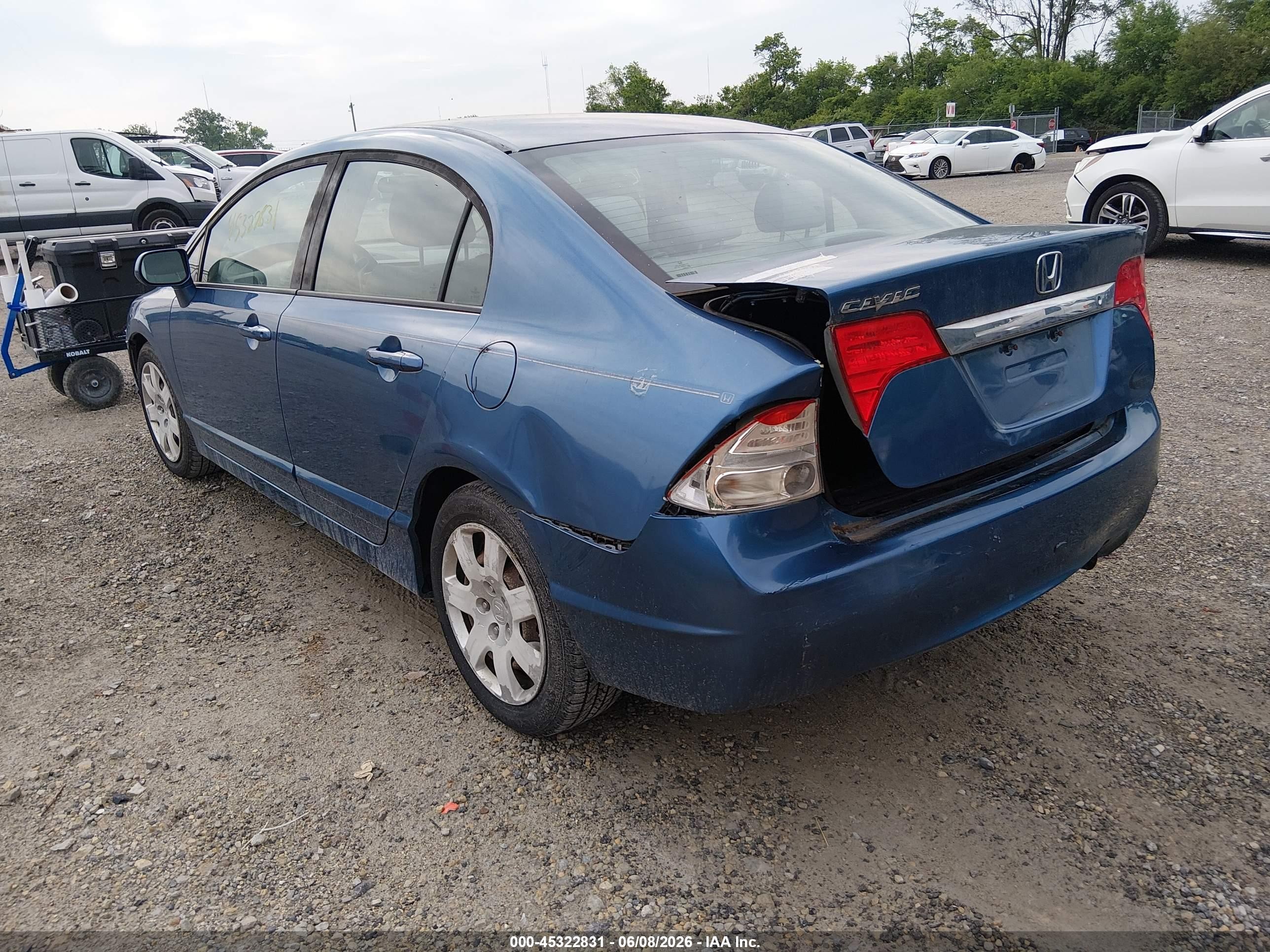 2010 Honda Civic Lx Blue vin: 19XFA1F53AE086591
