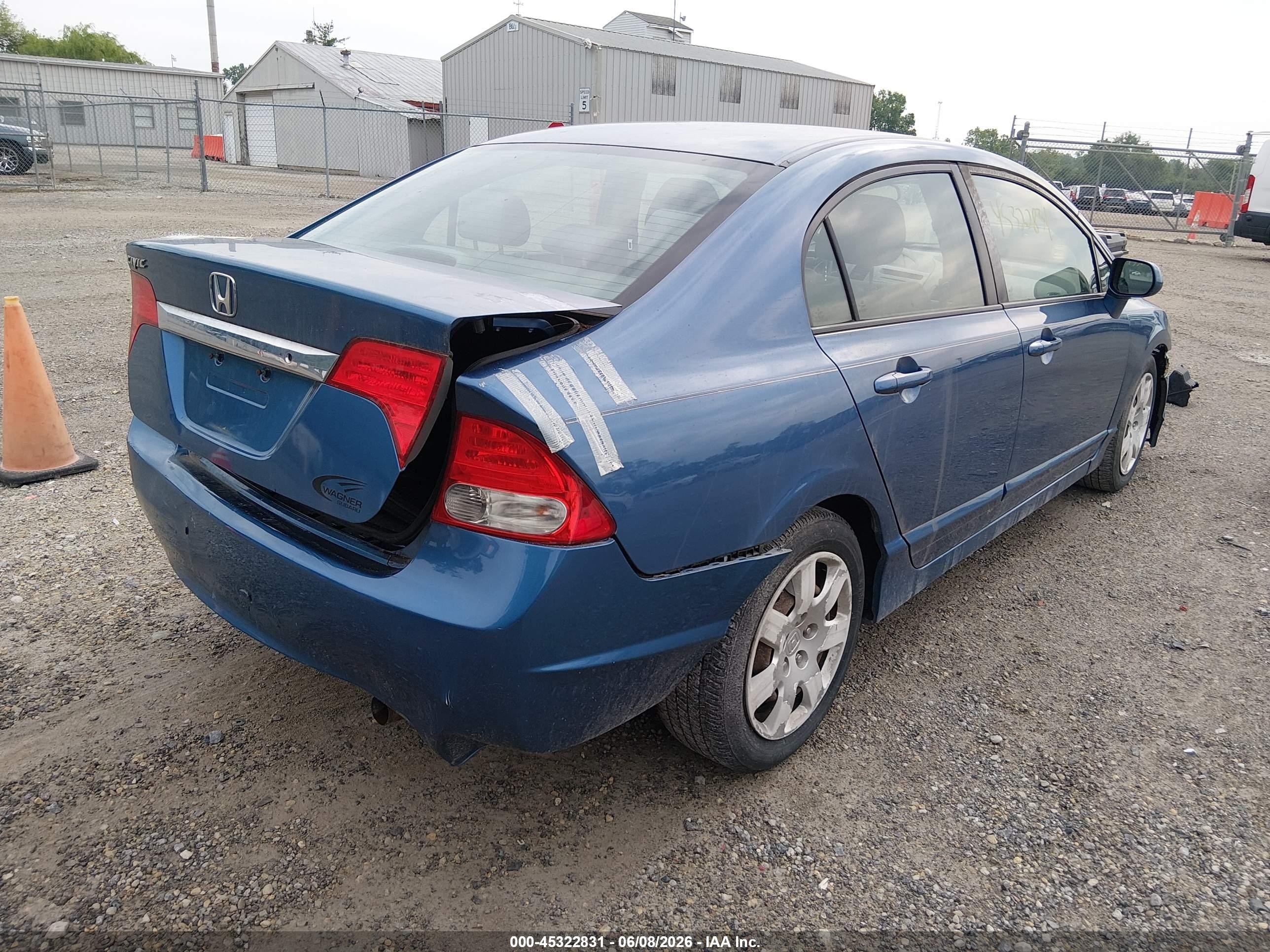2010 Honda Civic Lx Blue vin: 19XFA1F53AE086591