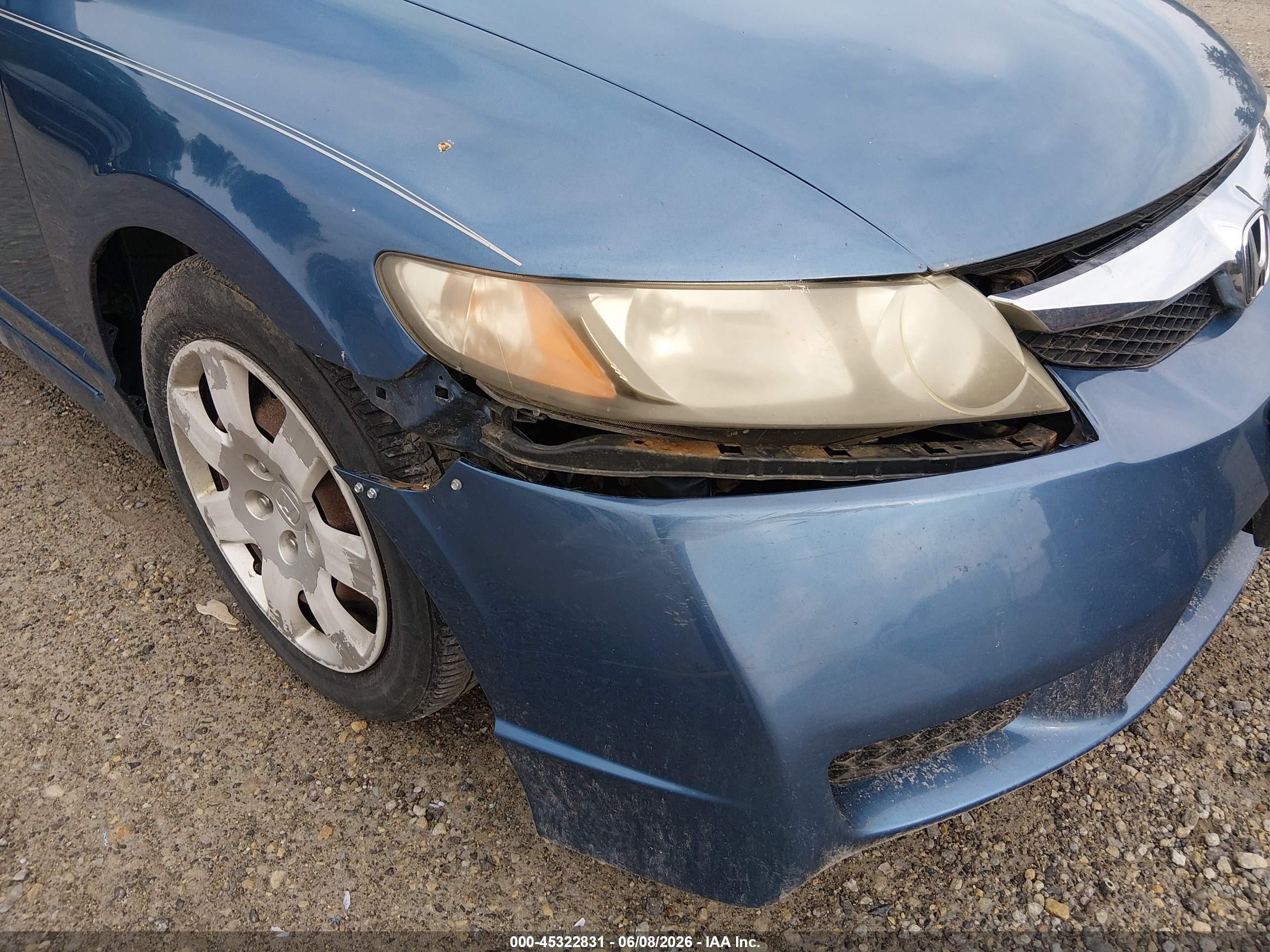 2010 Honda Civic Lx Blue vin: 19XFA1F53AE086591