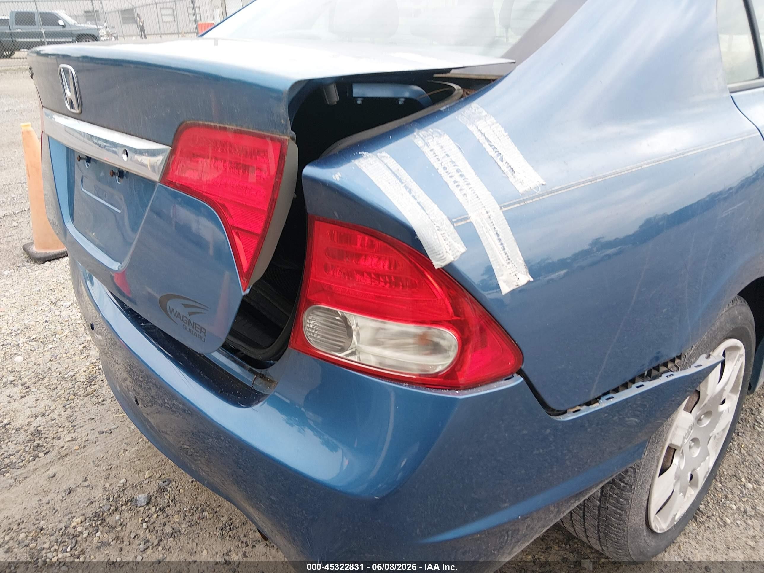 2010 Honda Civic Lx Blue vin: 19XFA1F53AE086591