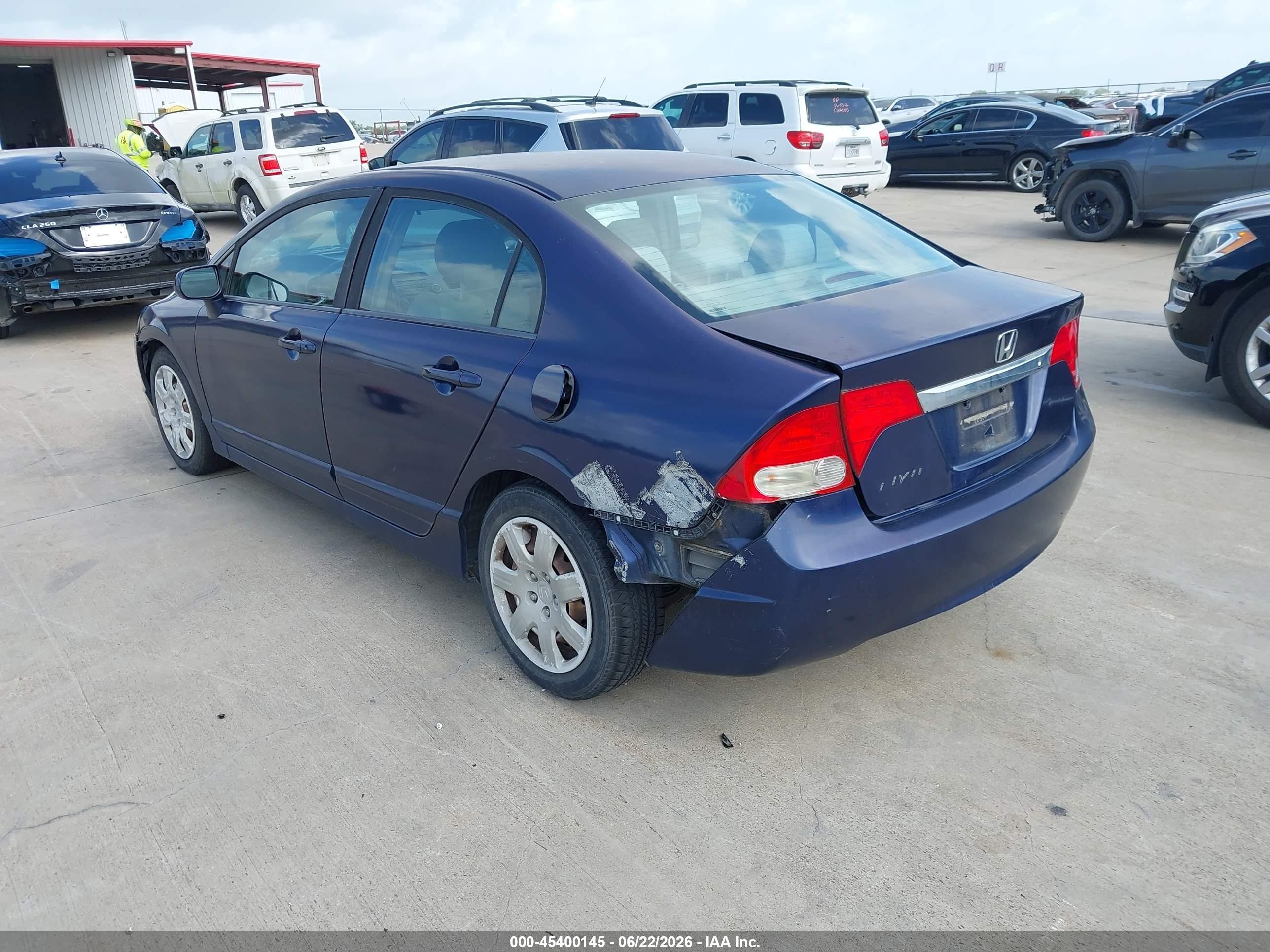 2011 Honda Civic Lx Blue vin: 19XFA1F53BE005591