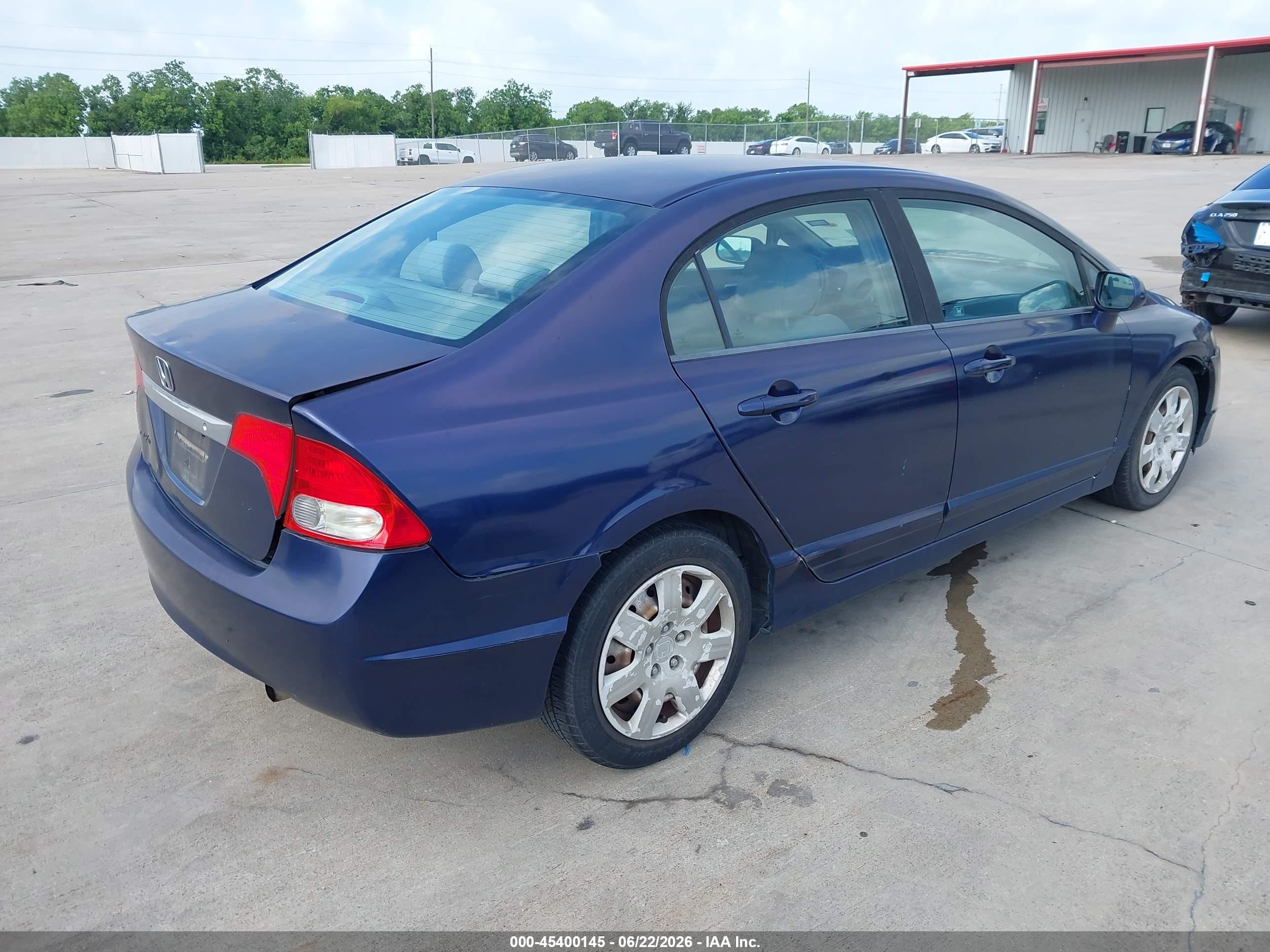 2011 Honda Civic Lx Blue vin: 19XFA1F53BE005591