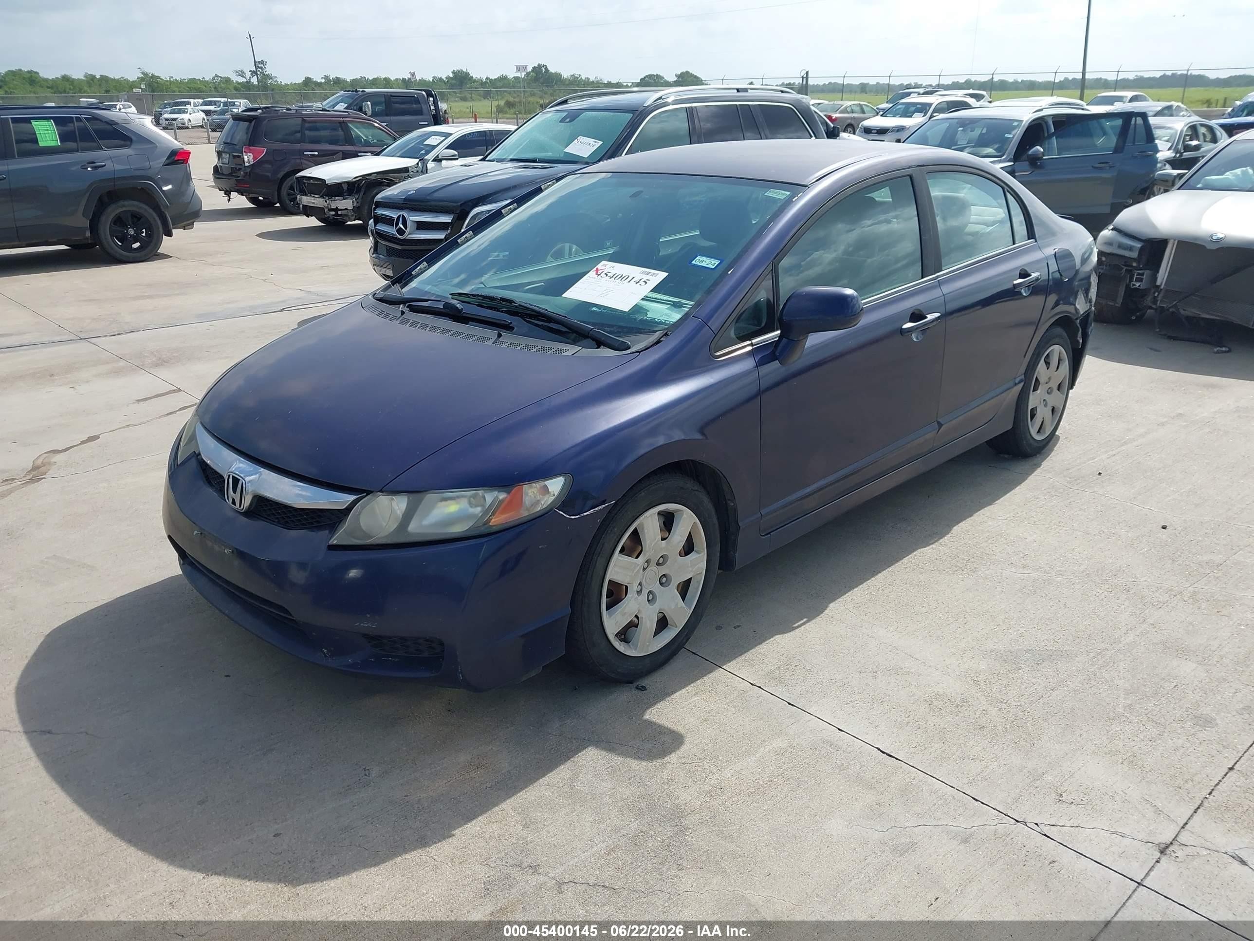 2011 Honda Civic Lx Blue vin: 19XFA1F53BE005591