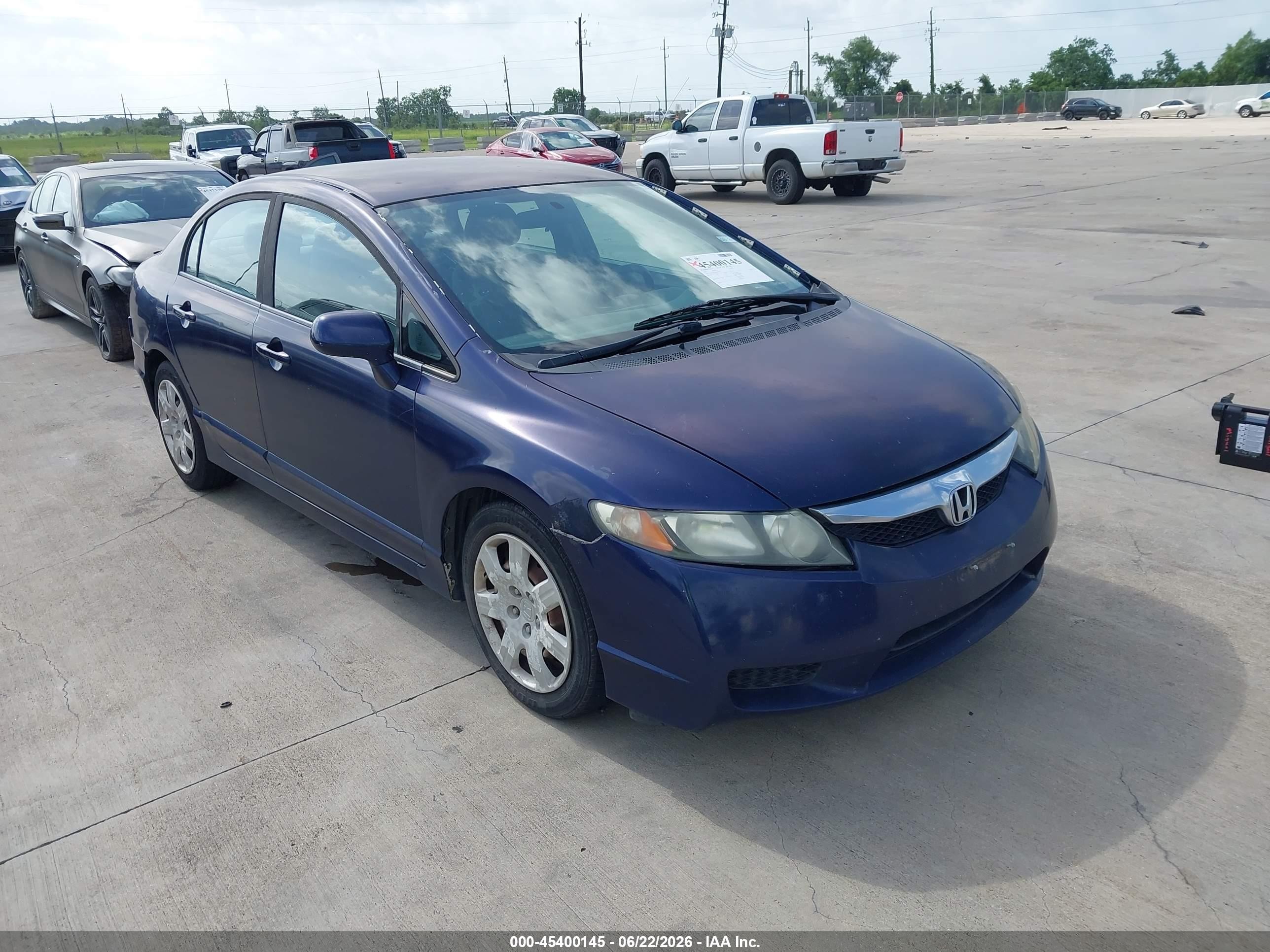 2011 Honda Civic Lx Blue vin: 19XFA1F53BE005591