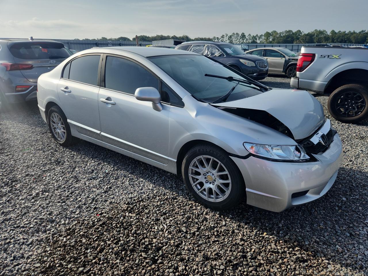 2011 Honda Civic Lx Silver vin: 19XFA1F53BE032452