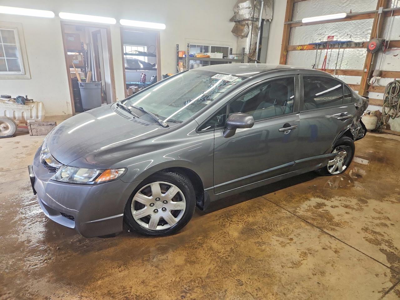 2011 Honda Civic Lx Gray vin: 19XFA1F53BE036453