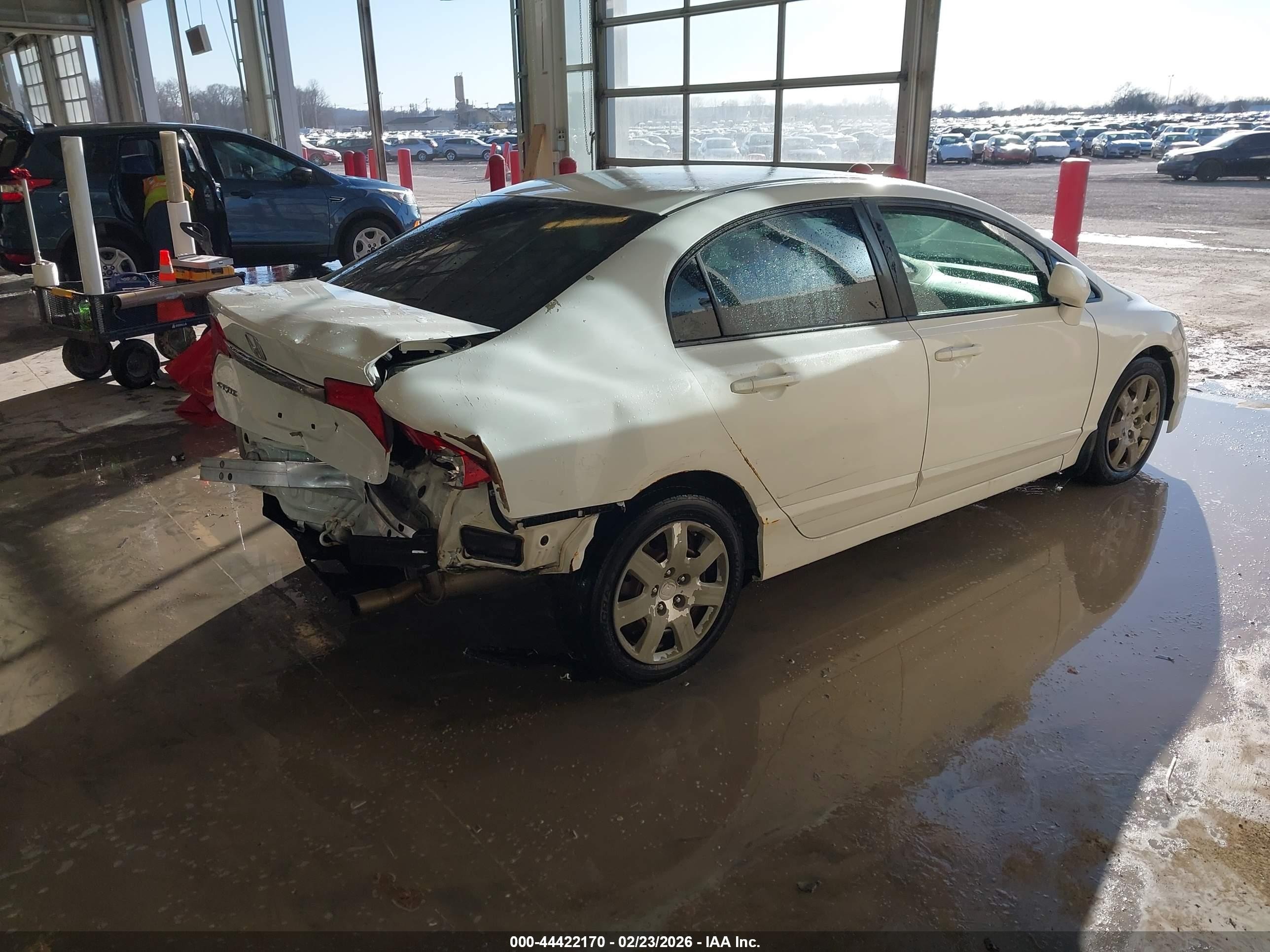 2011 Honda Civic Lx White vin: 19XFA1F53BE037831