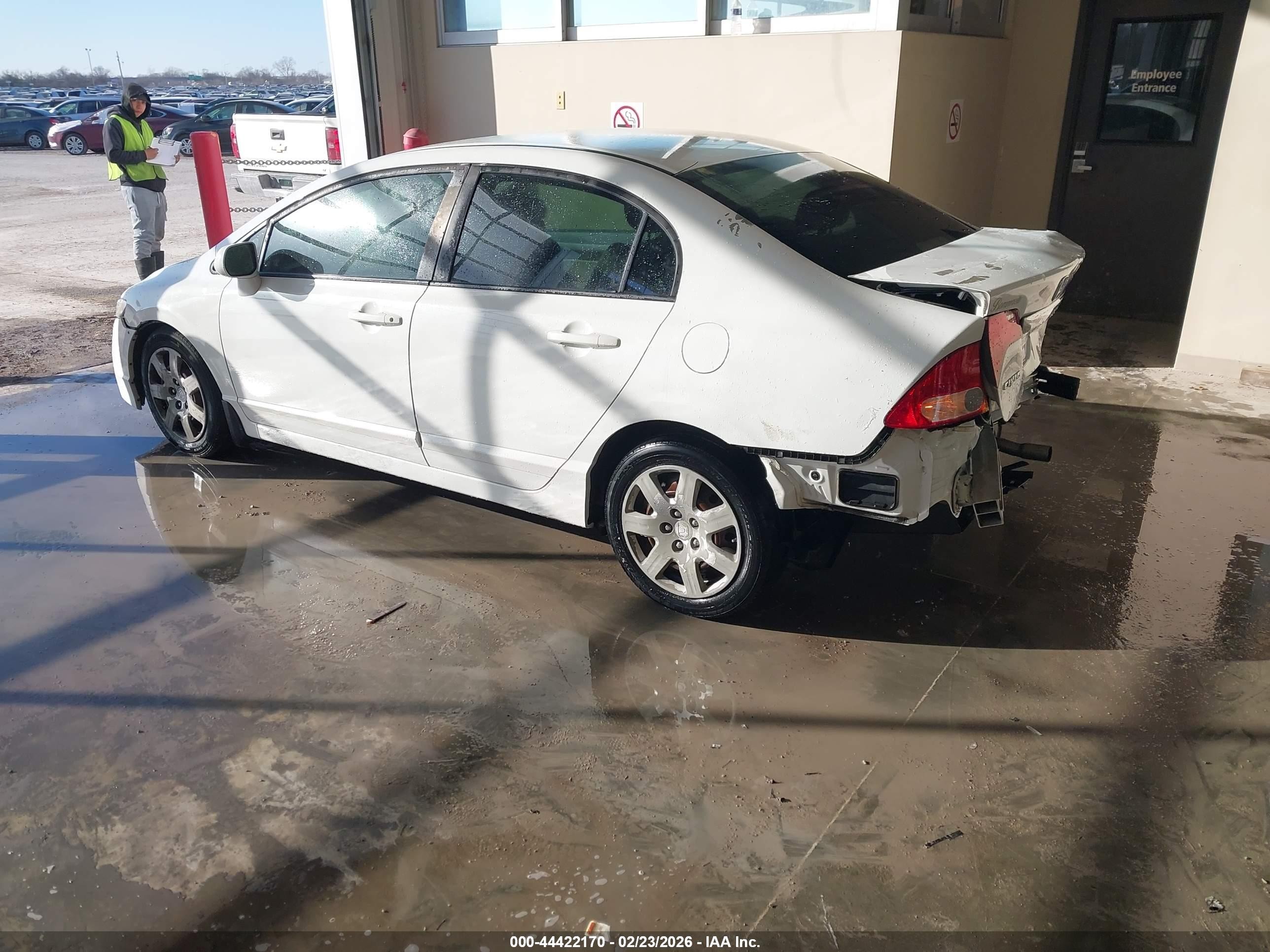 2011 Honda Civic Lx White vin: 19XFA1F53BE037831
