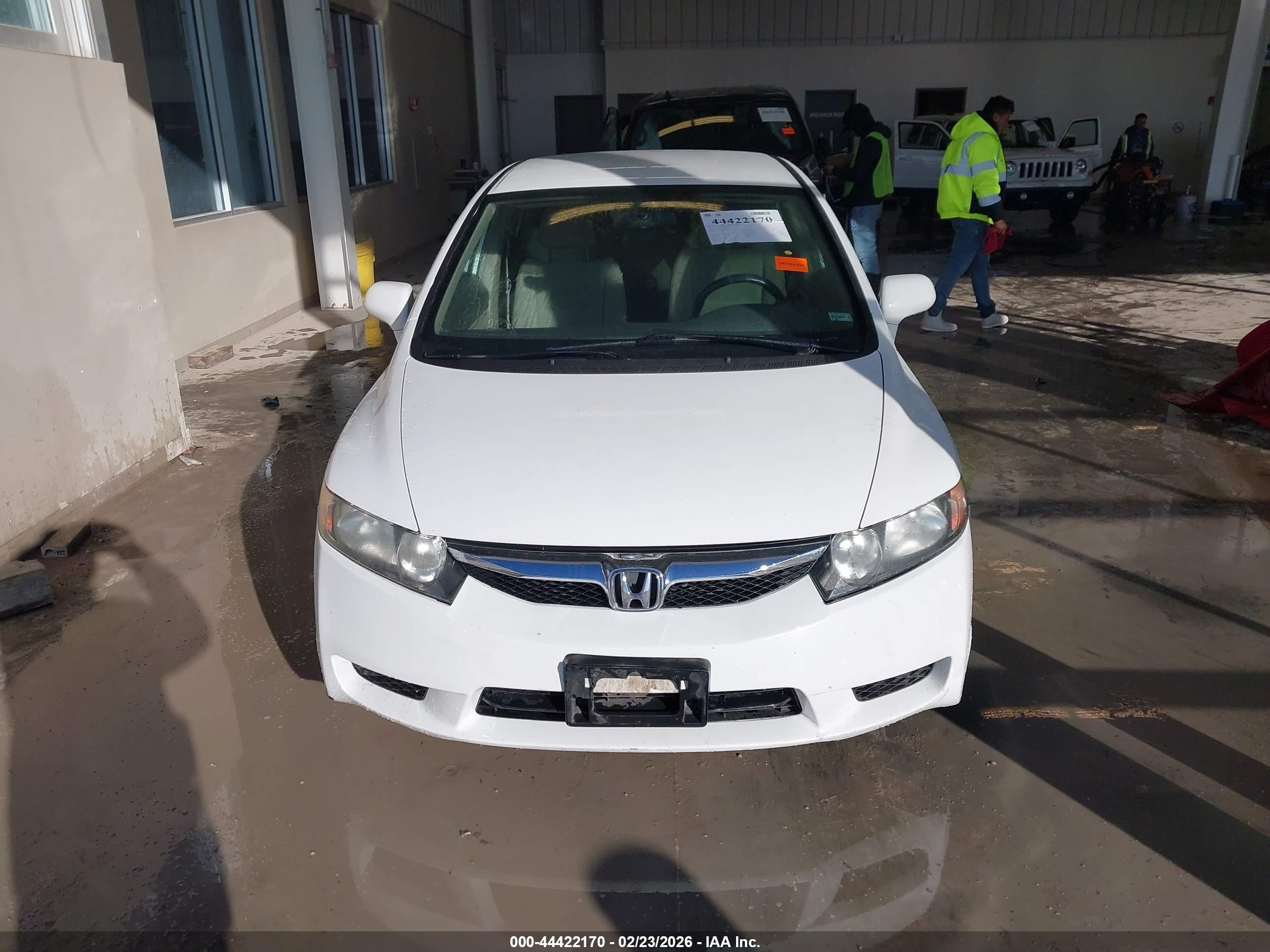 2011 Honda Civic Lx White vin: 19XFA1F53BE037831