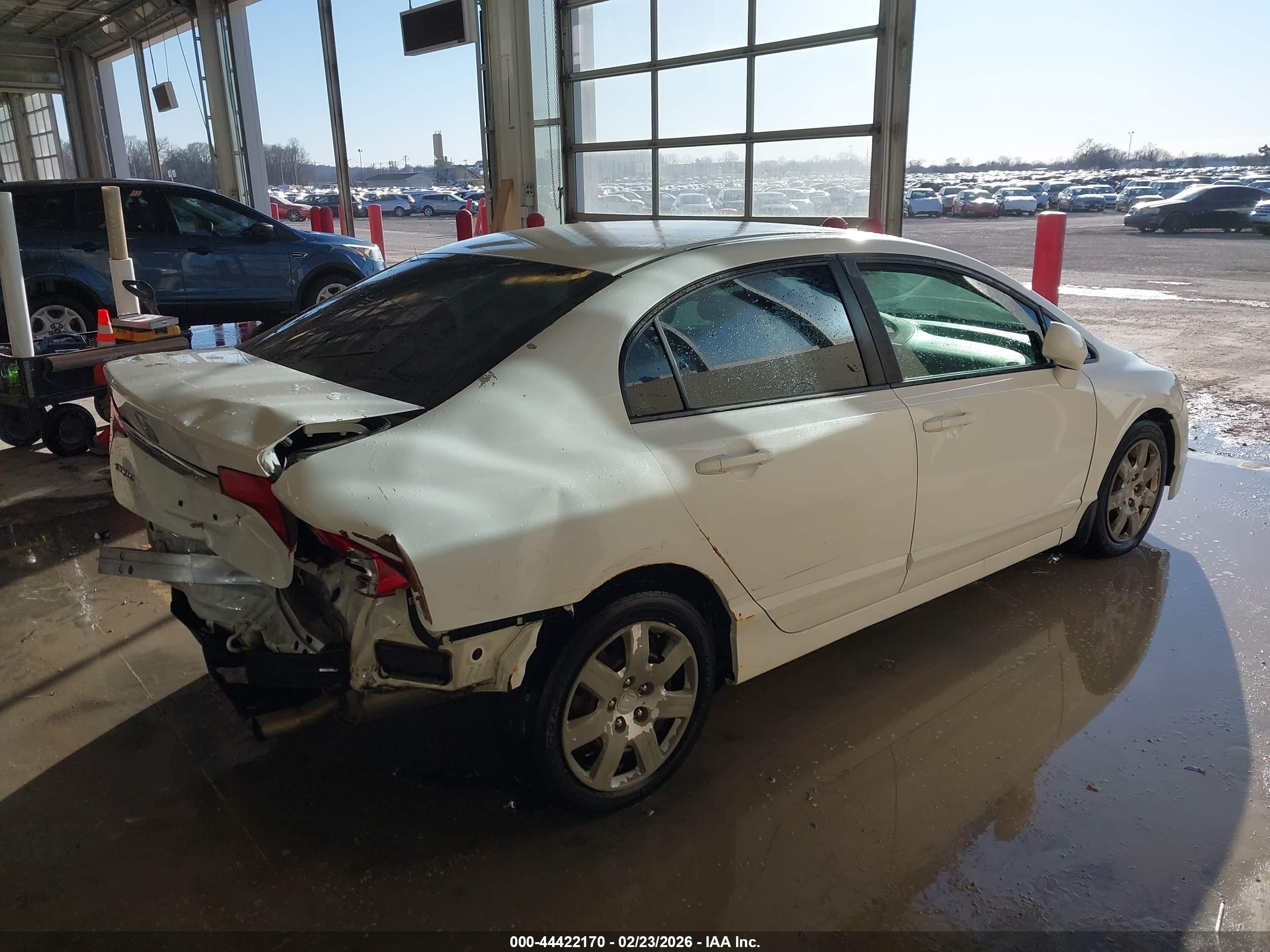 2011 Honda Civic Lx White vin: 19XFA1F53BE037831