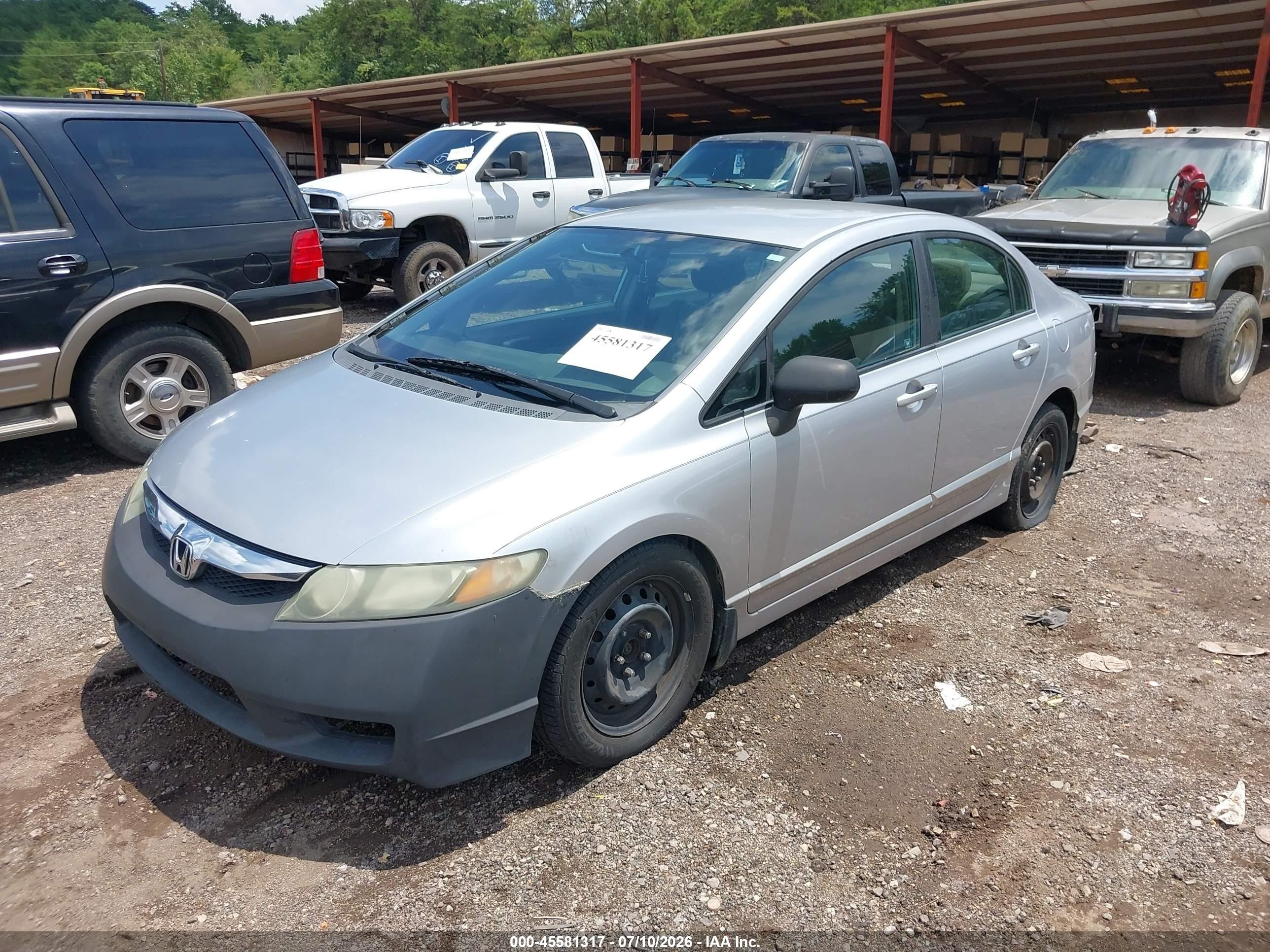 2011 Honda Civic Lx Silver vin: 19XFA1F53BE039739