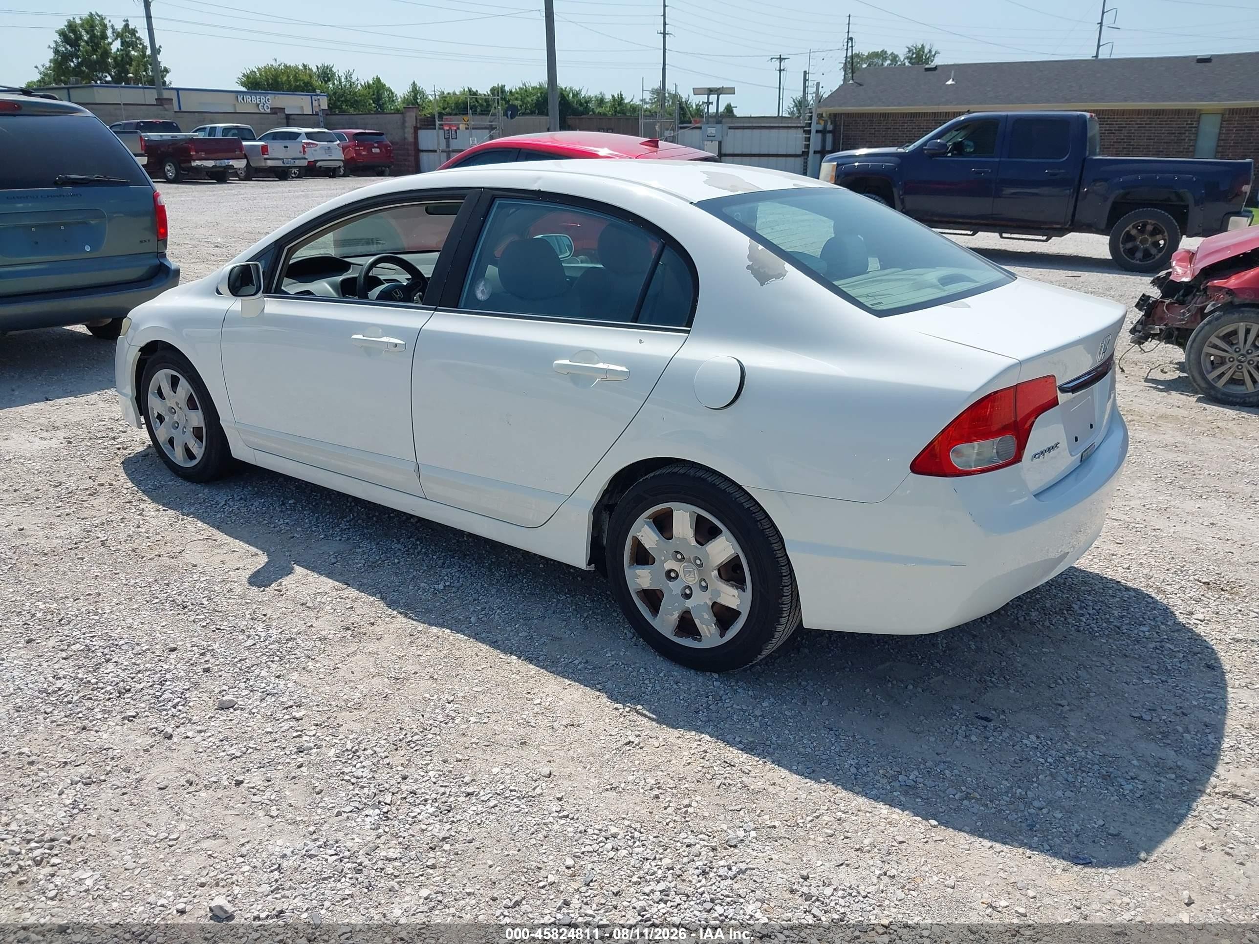 2010 Honda Civic Lx White vin: 19XFA1F54AE014380