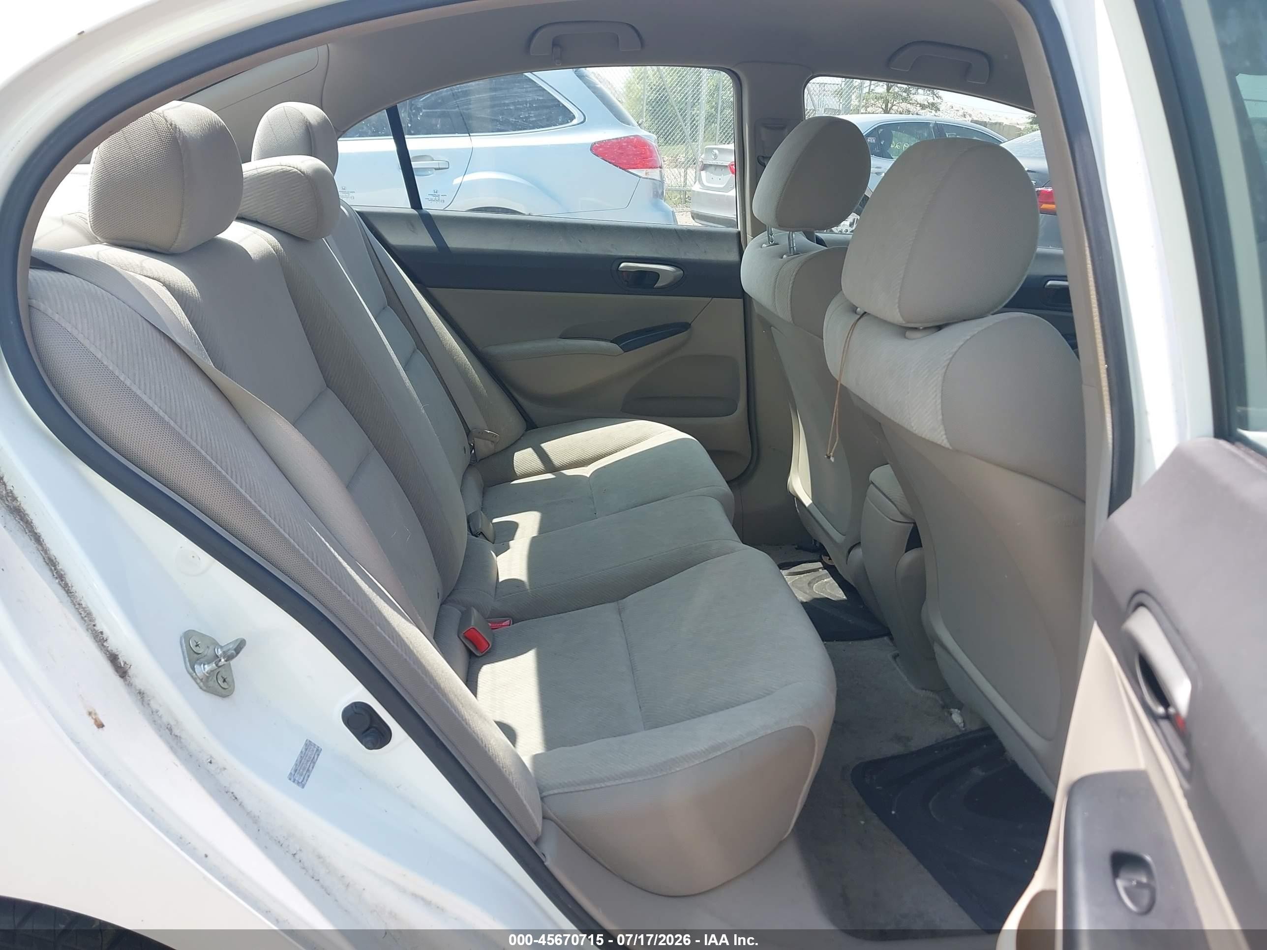 2010 Honda Civic Lx White vin: 19XFA1F54AE021152