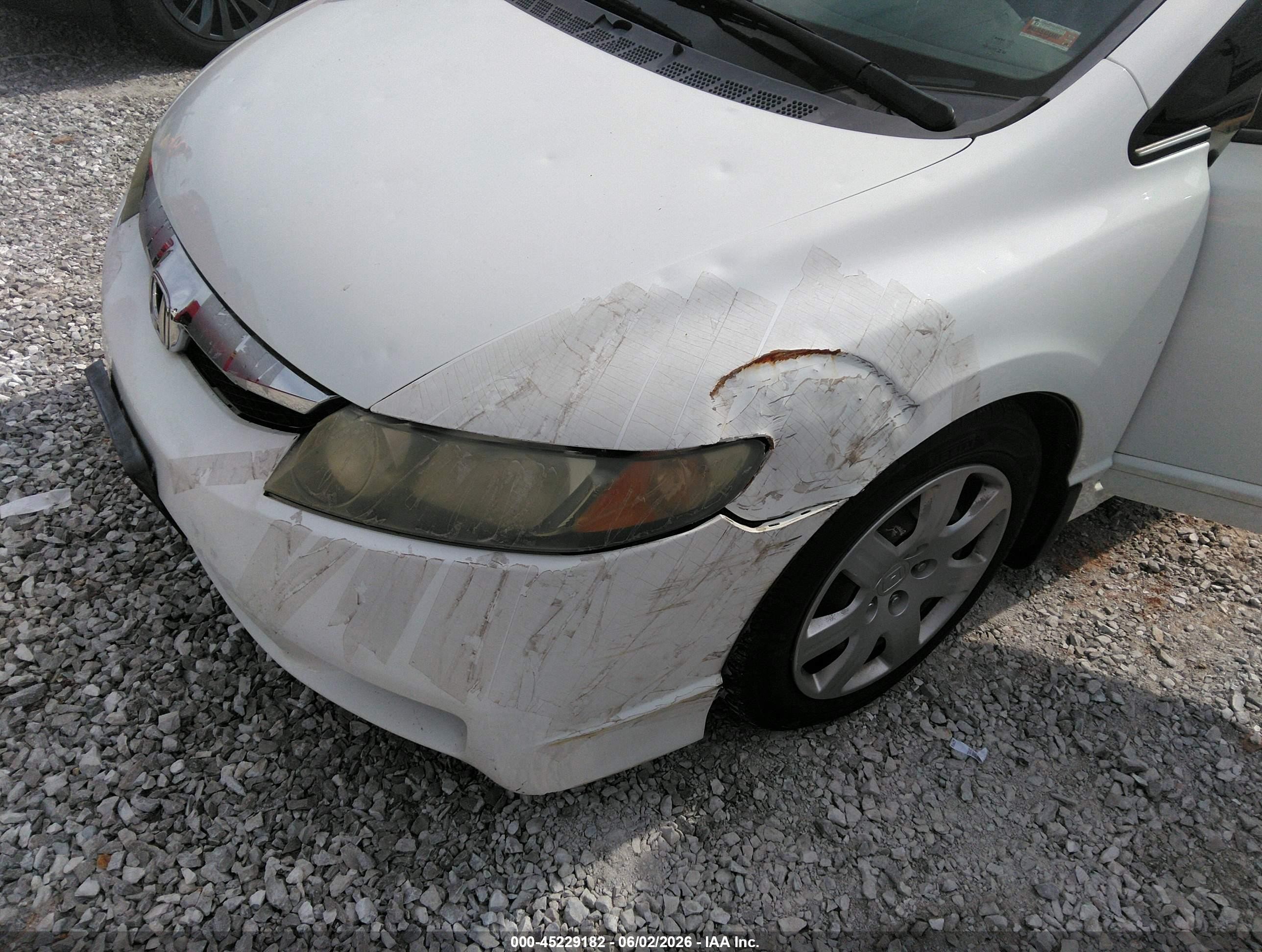 2010 Honda Civic Lx White vin: 19XFA1F54AE030854