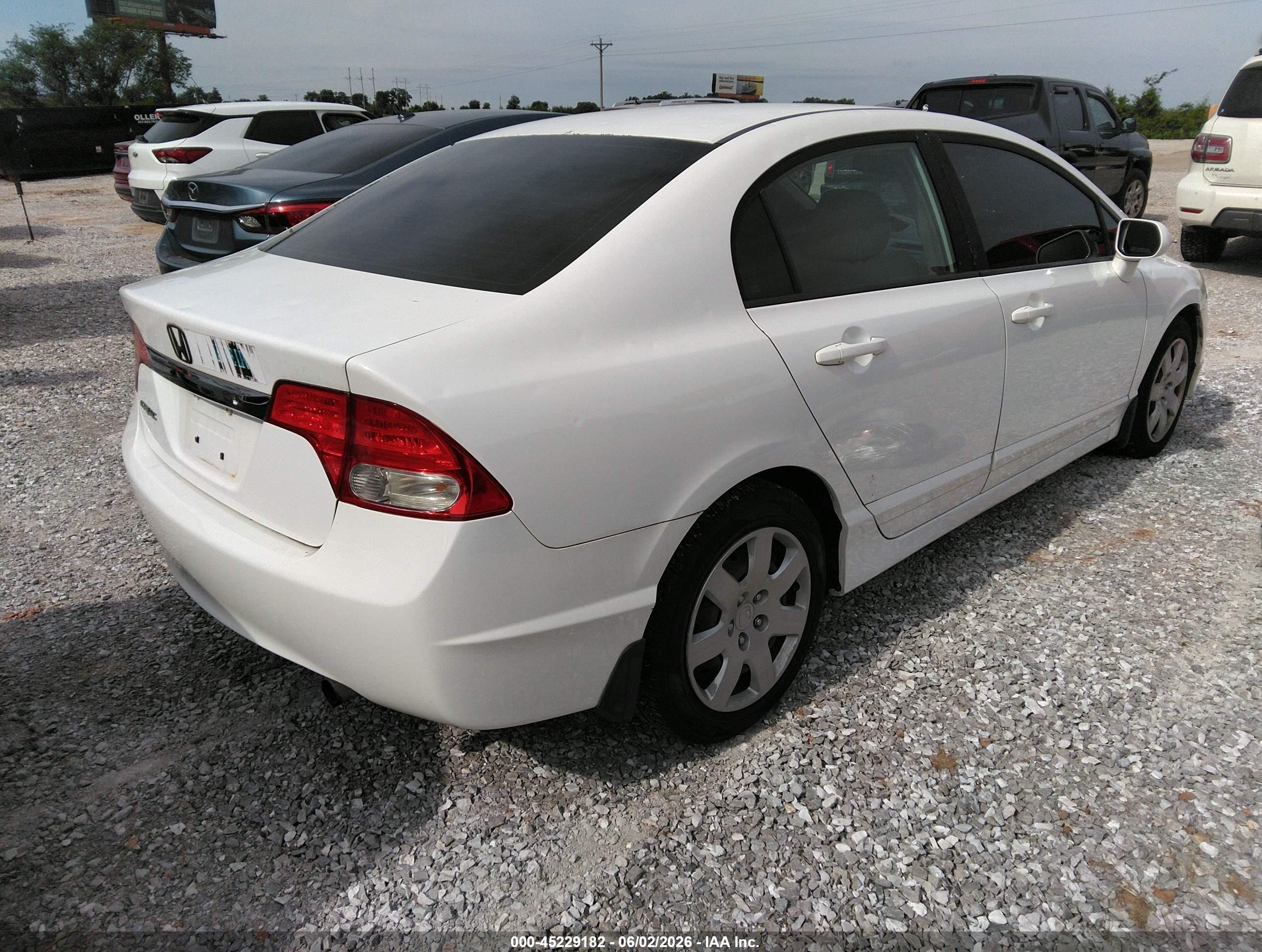 2010 Honda Civic Lx White vin: 19XFA1F54AE030854