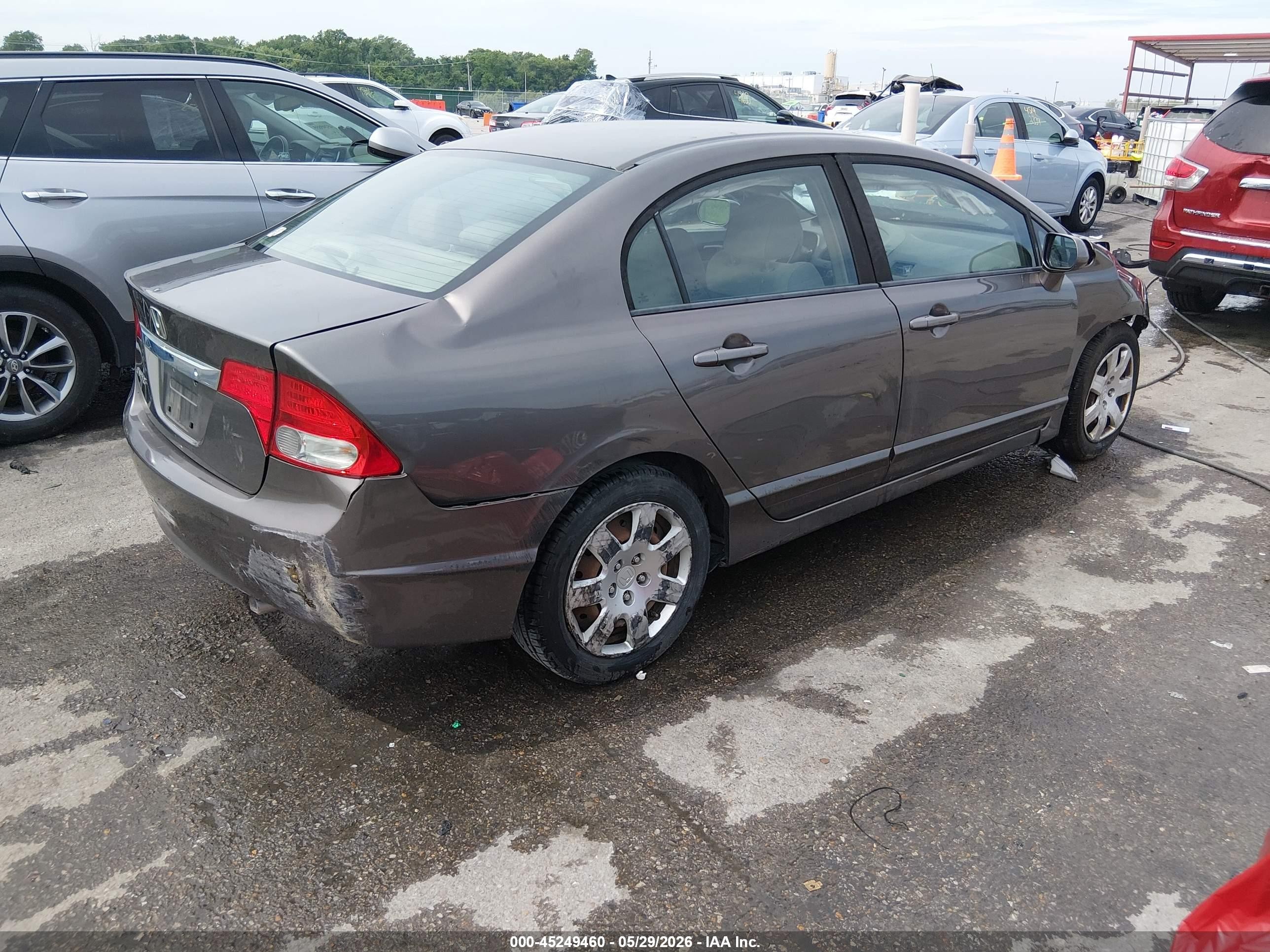 2010 Honda Civic Lx Gray vin: 19XFA1F54AE071775