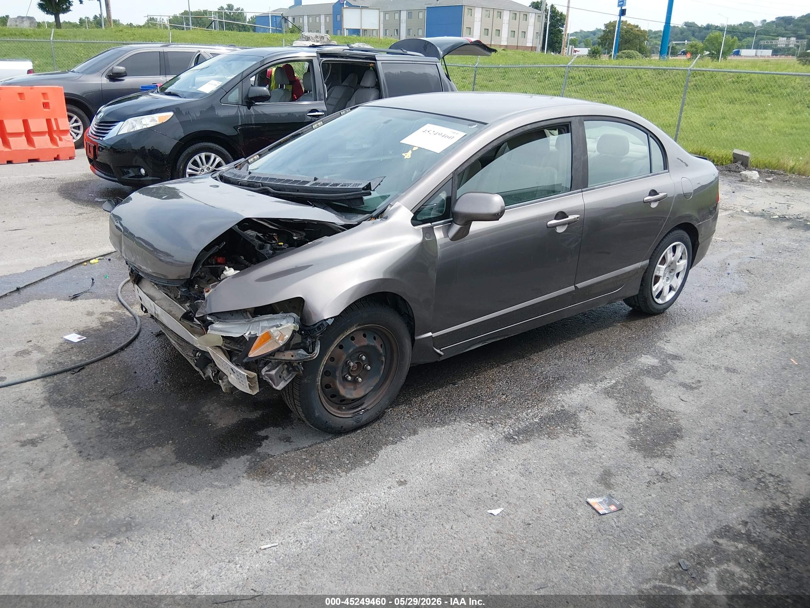 2010 Honda Civic Lx Gray vin: 19XFA1F54AE071775