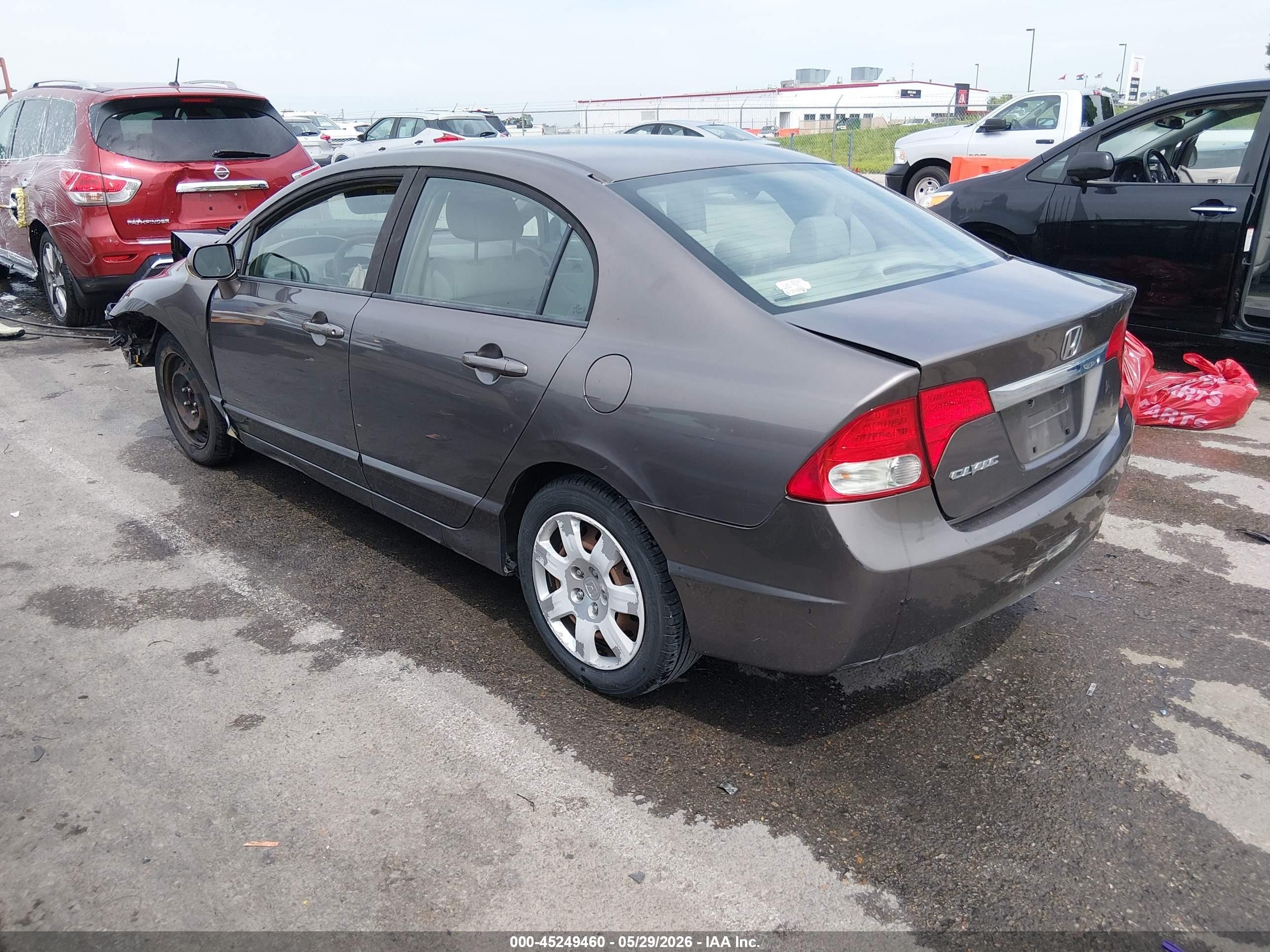 2010 Honda Civic Lx Gray vin: 19XFA1F54AE071775